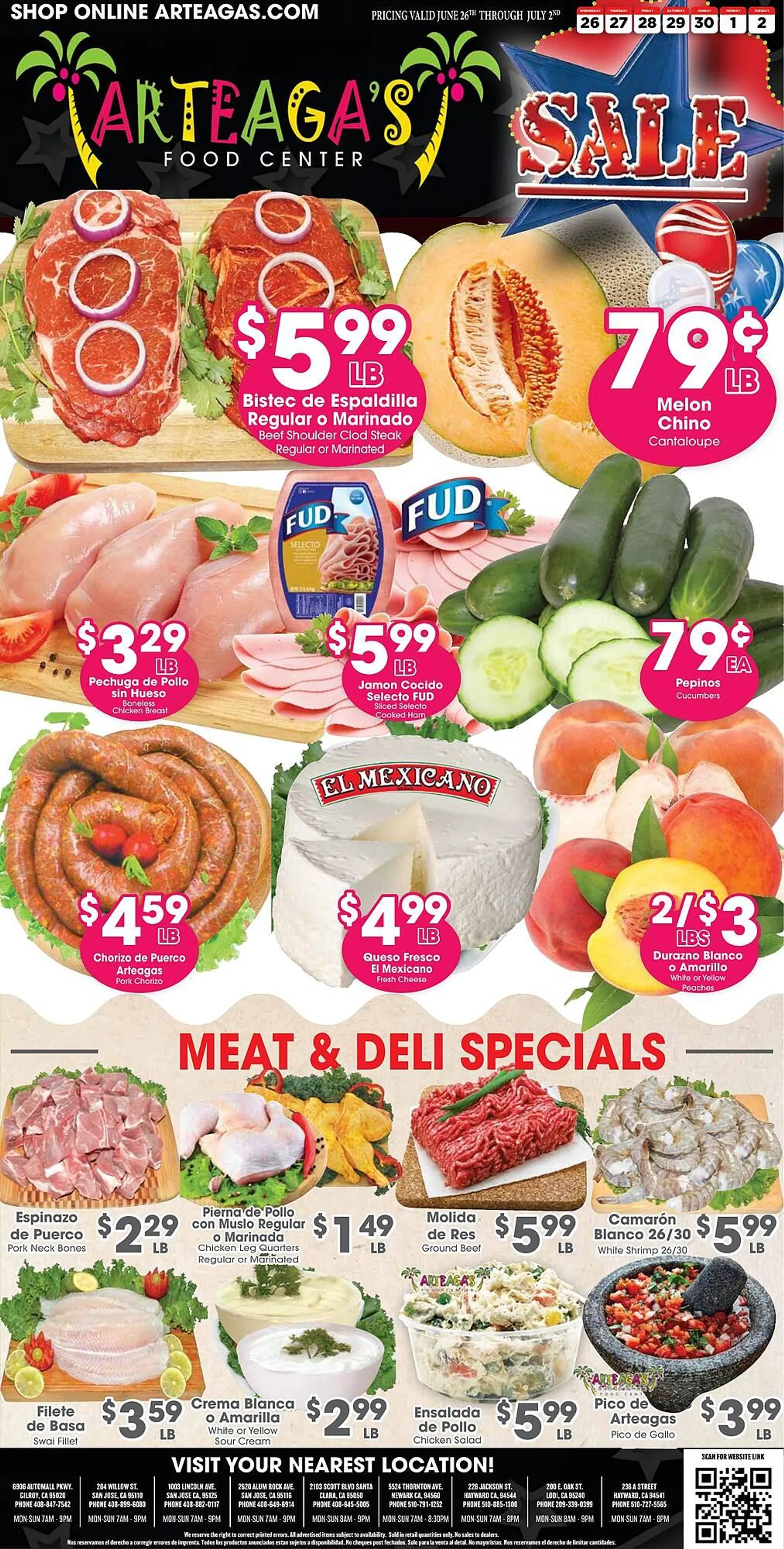 Arteagas Food Center ad - 1