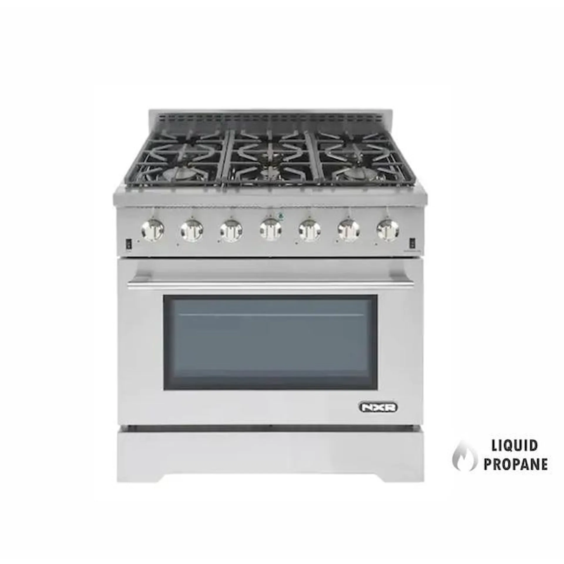 NXR LS3622 36-in 6 Burners 5.5-cu ft Convection Oven Freestanding Liquid Propane Gas Range (Stainless Steel)