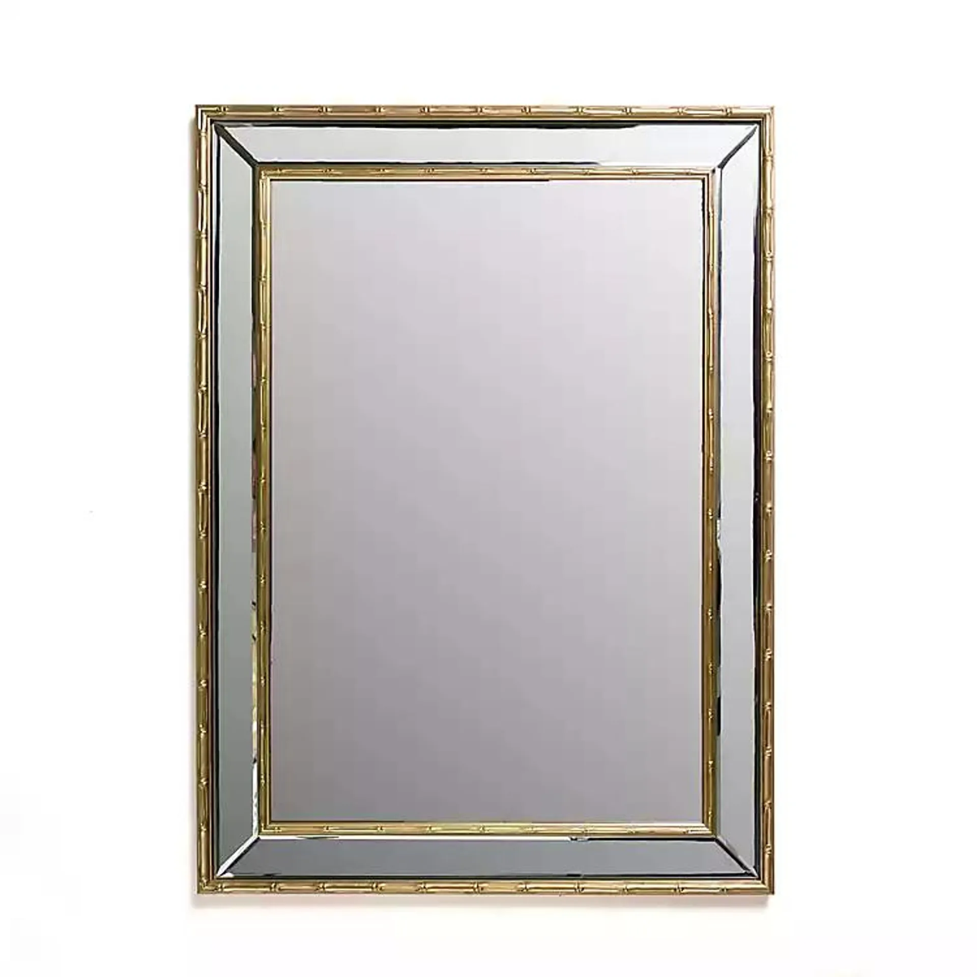 Antique Brass Bamboo Wall Mirror