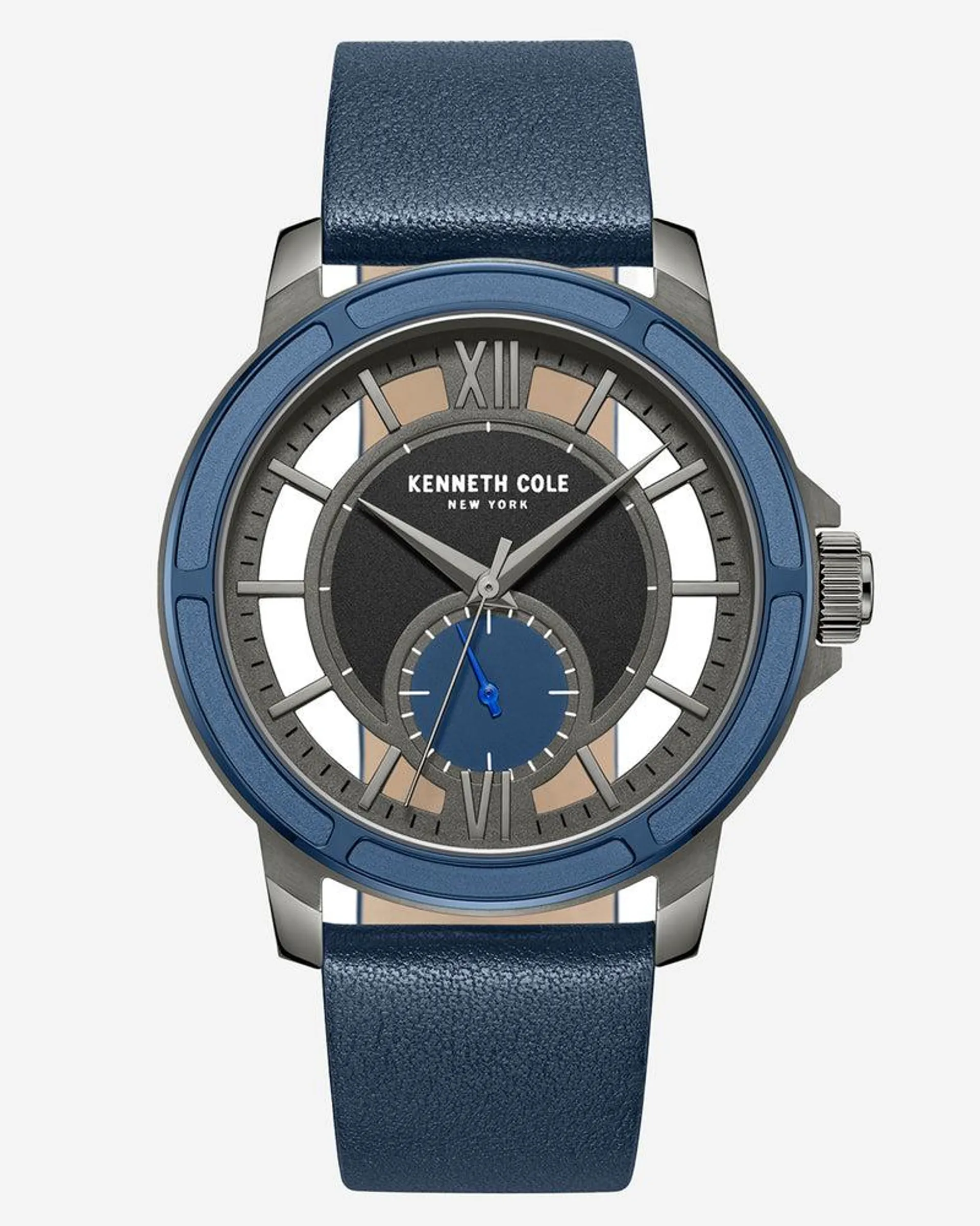 Kenneth Cole New York Transparency Blue Leather Watch