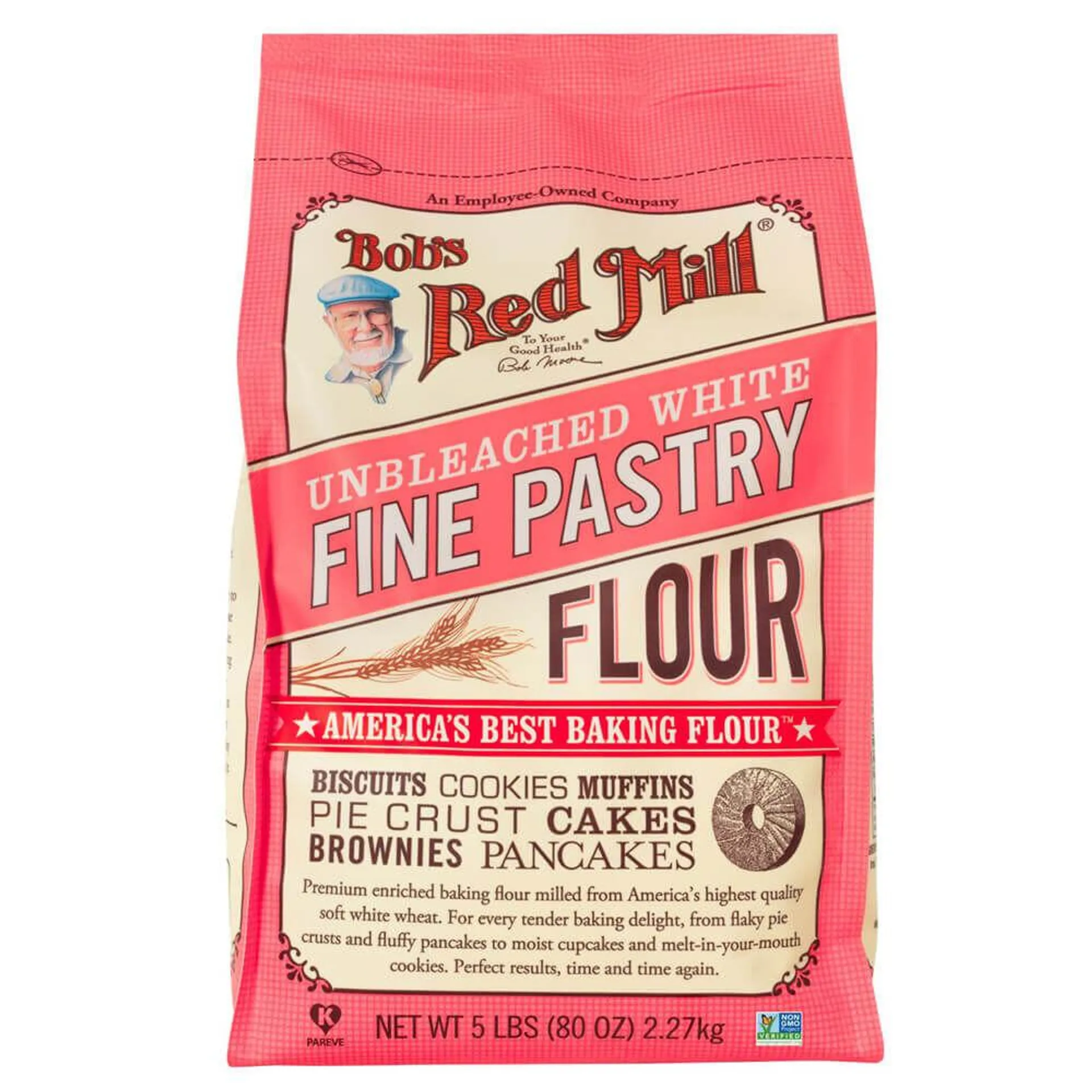 Bob’s Red Mill Unbleached White Fine Pastry Flour, 5 lbs