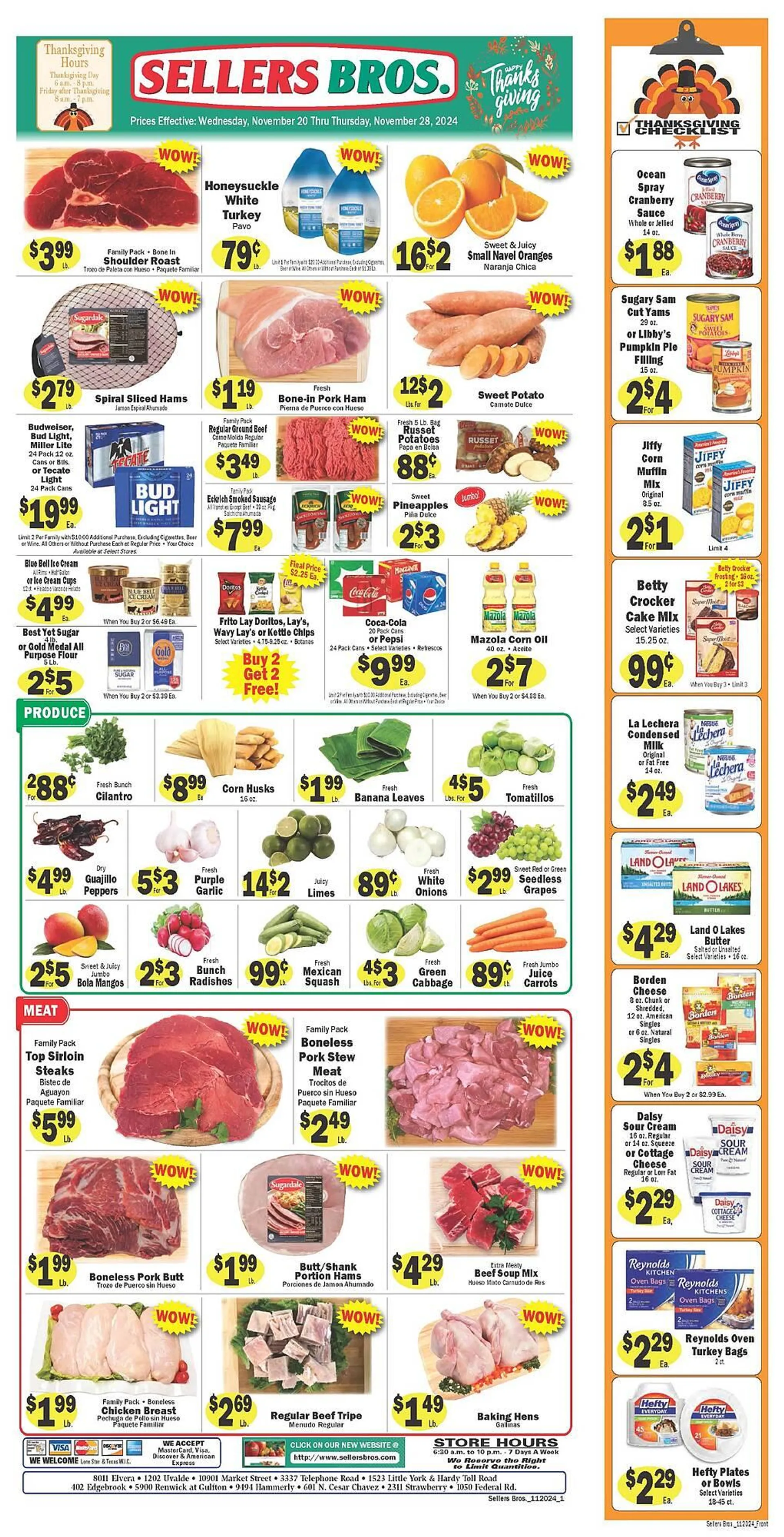 Sellers Bros Weekly Ad - 1