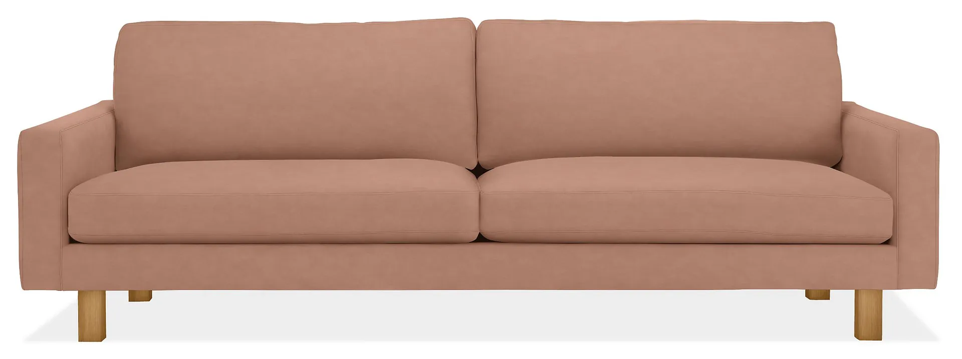 Pierson 89" Sofa in Vance Rose with White Oak Legs