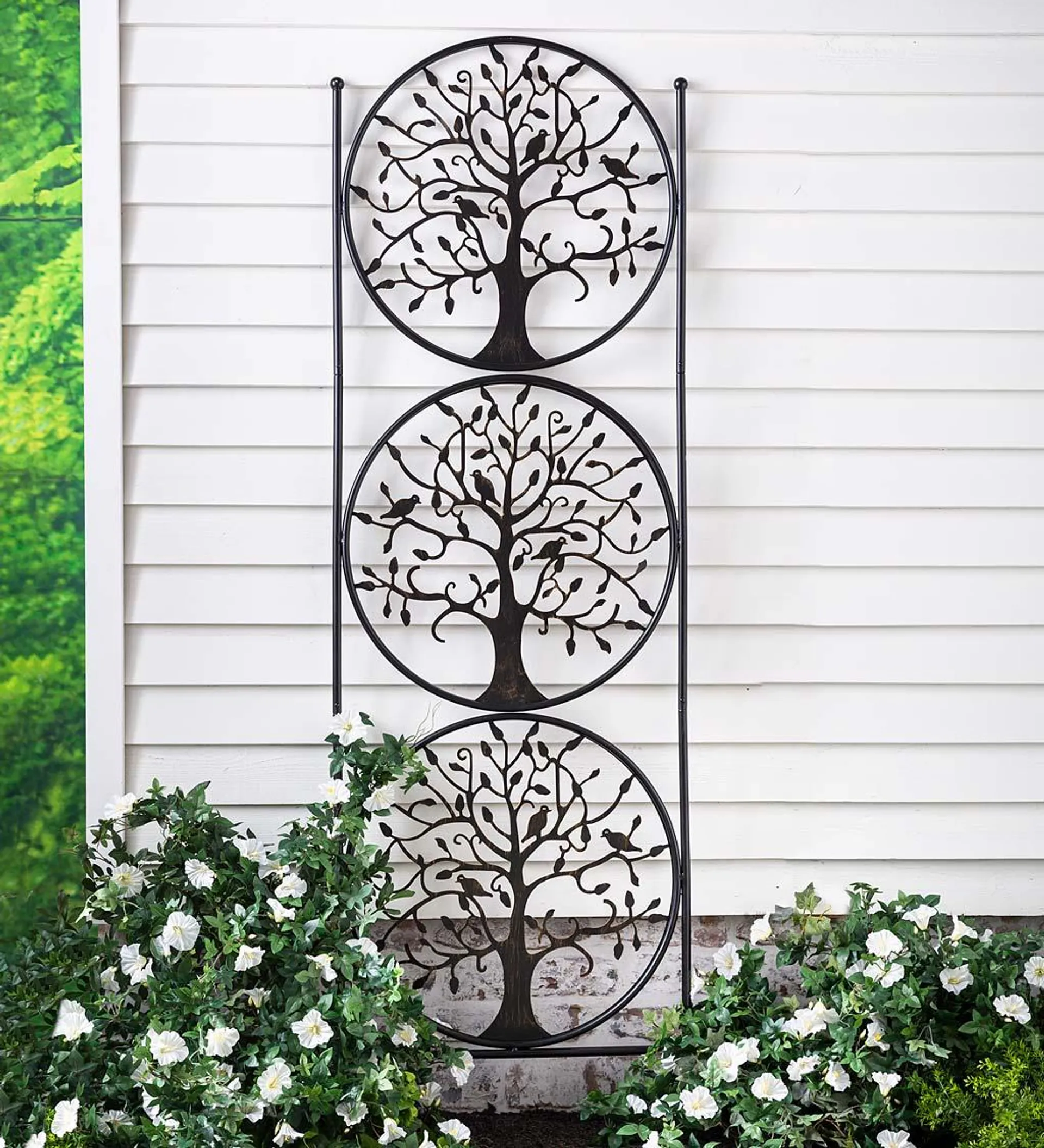 Tree of Life Trio Metal Garden Trellis