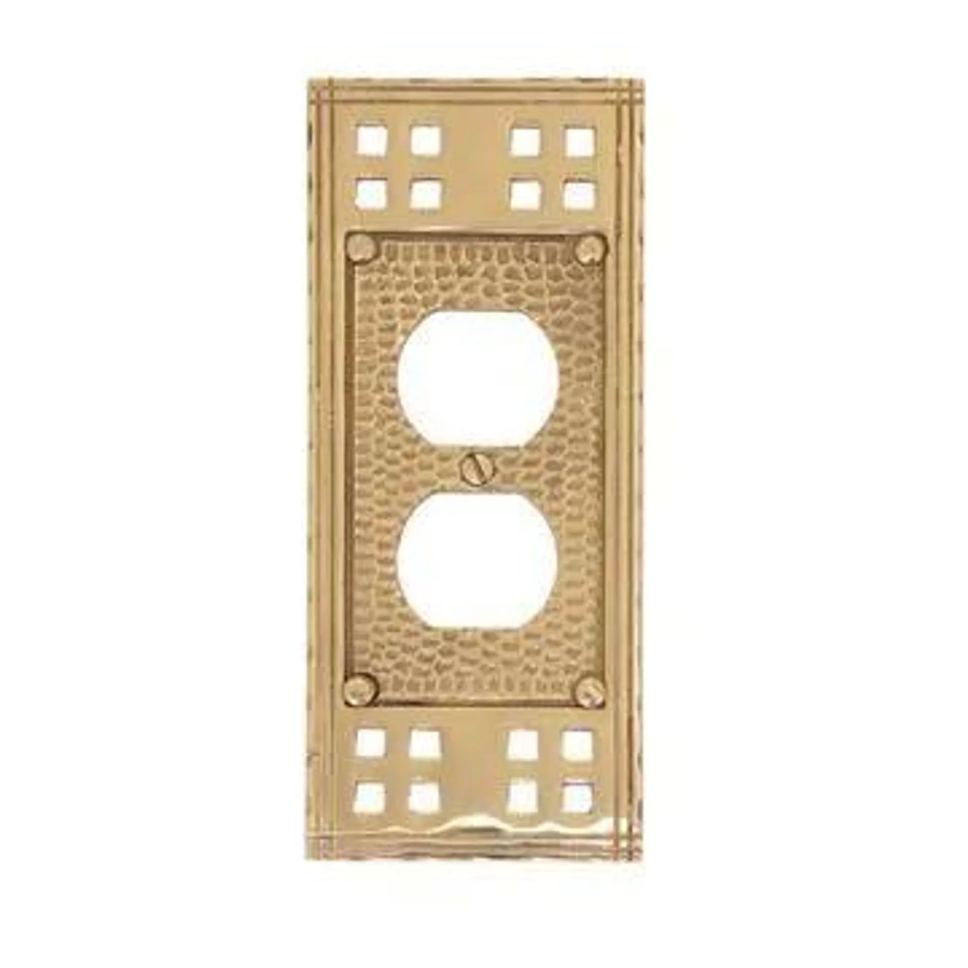 Brass Accents Arts and Crafts Single Duplex Switchplate