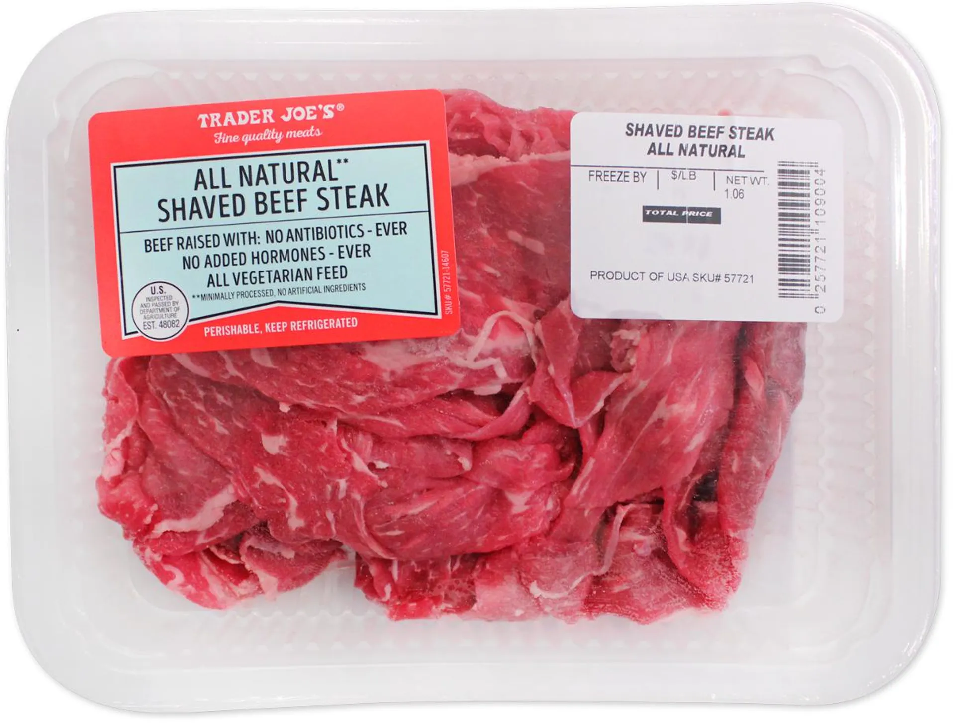 All Natural Shaved Beef Steak