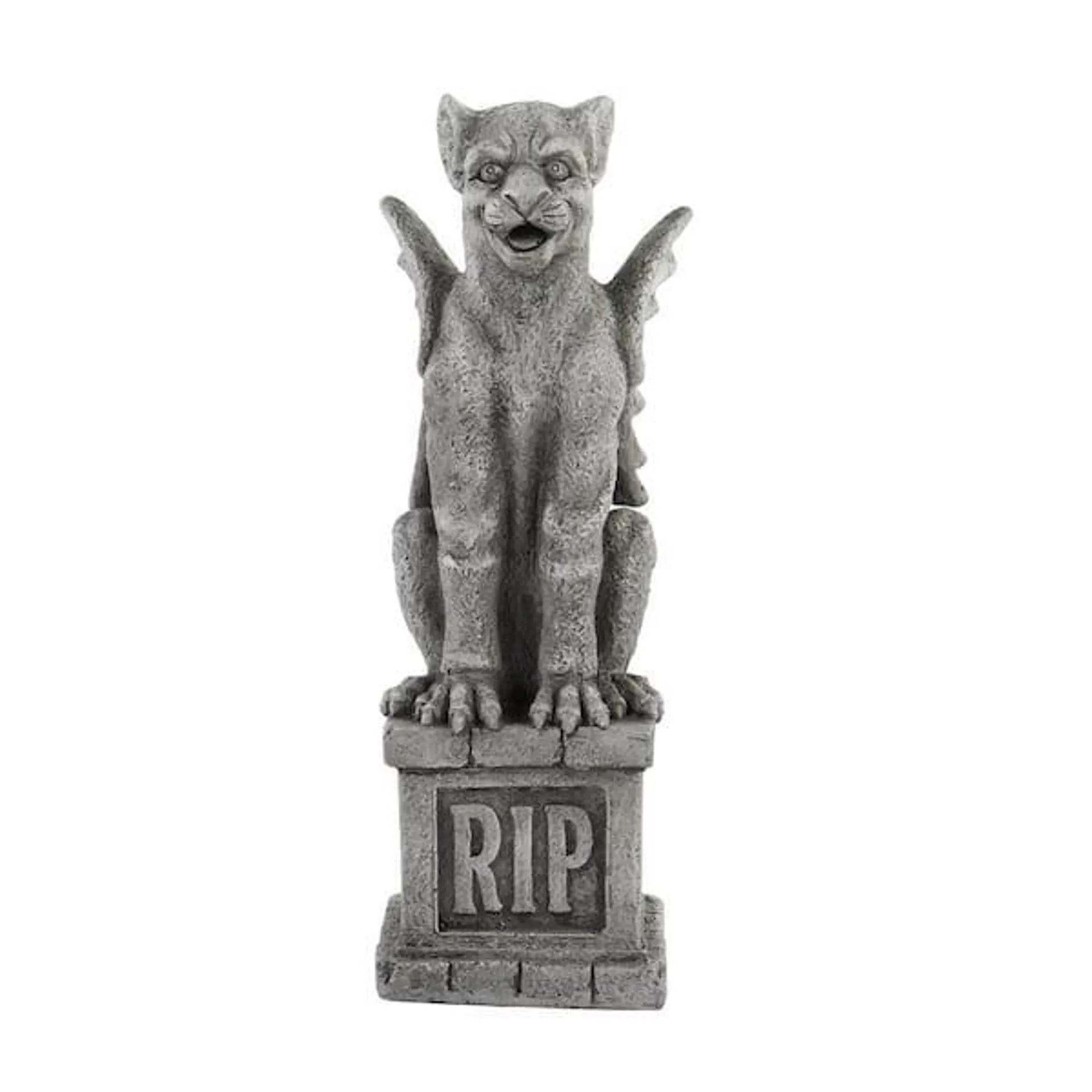 24 in. Concrete Winged Lion Statue