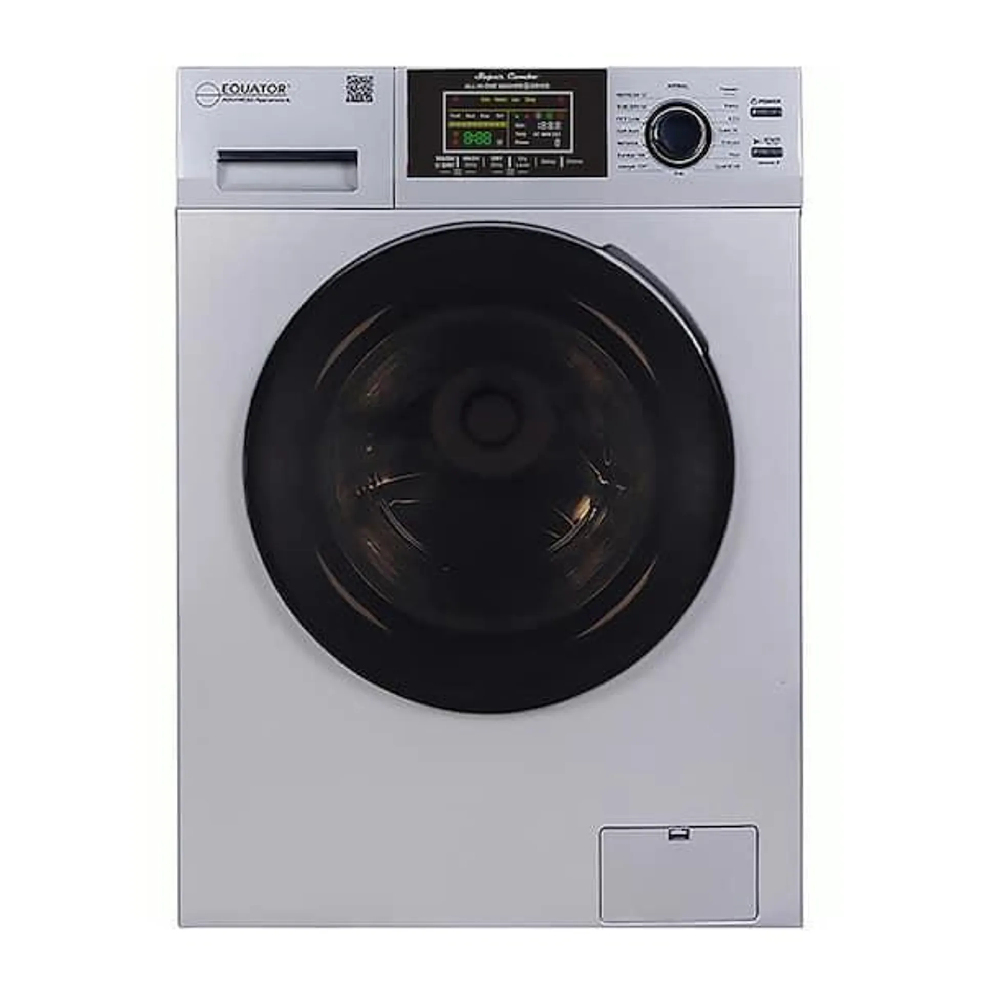 1.62 cu. Ft./15lbs Fully Built-in All-in-One Washer Dryer Combo Ventless 110V in Silver