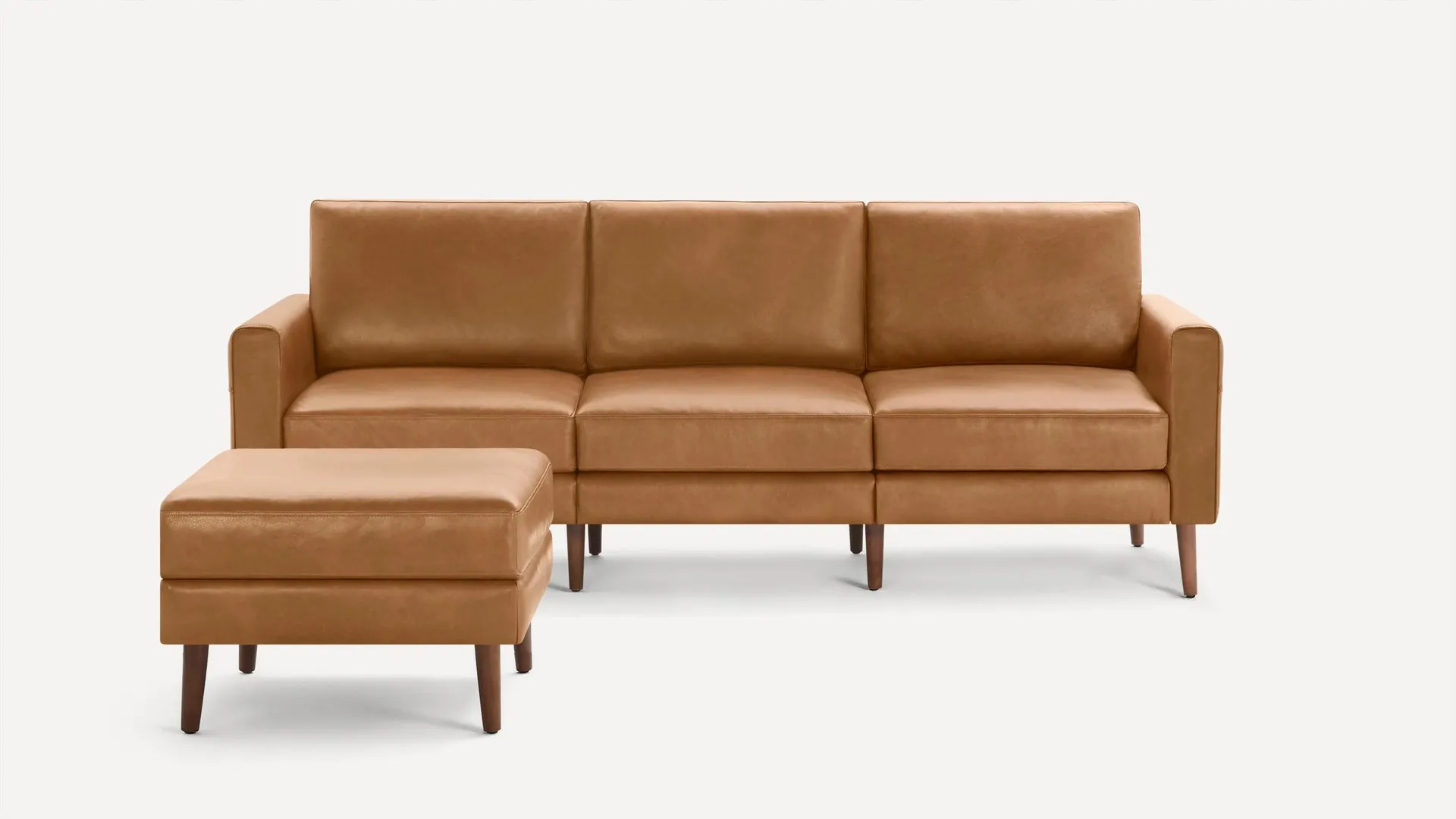 Block Nomad Leather Sofa with Ottoman