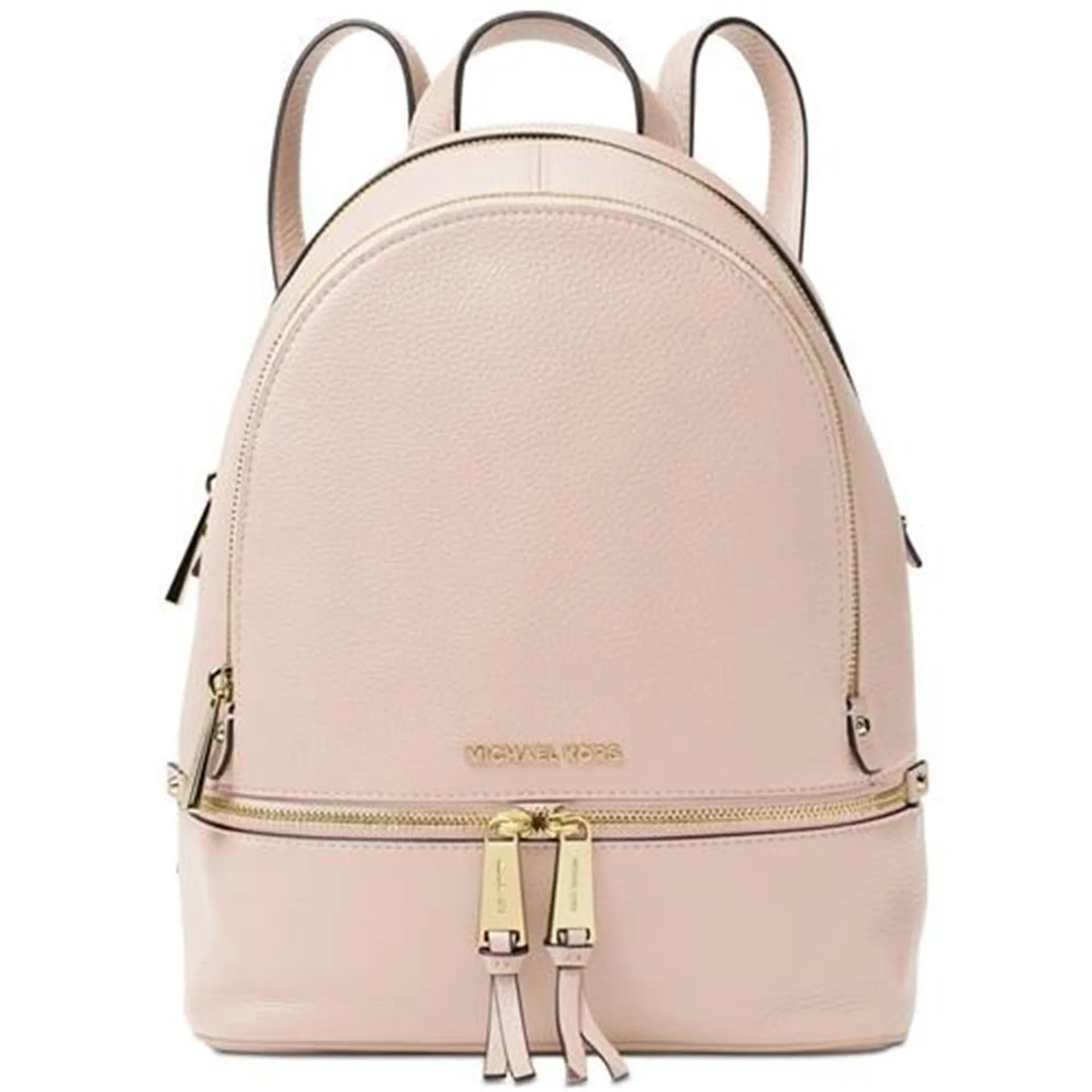 Brooklyn Medium Pebbled Leather Backpack - Soft Pink