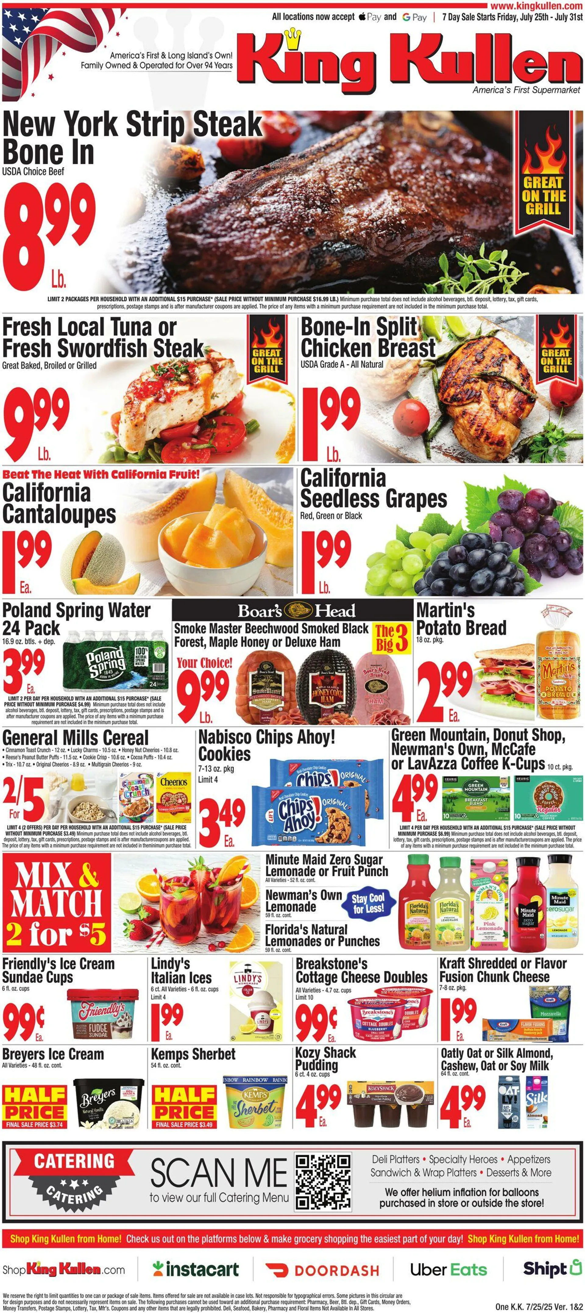 Weekly ad King Kullen Current weekly ad from July 24 to July 31 2025 - Page 1