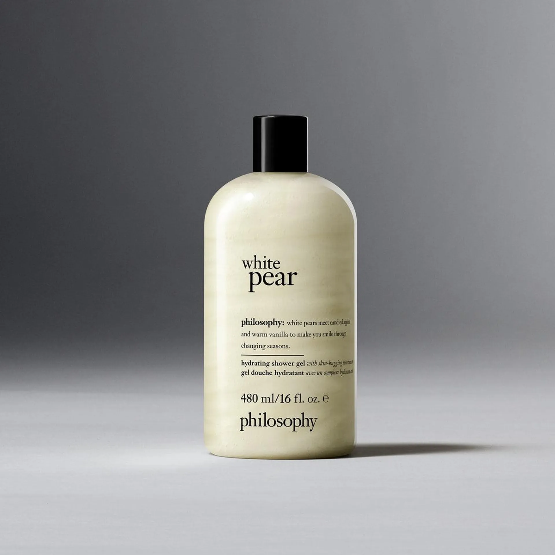 white pear hydrating shower gel