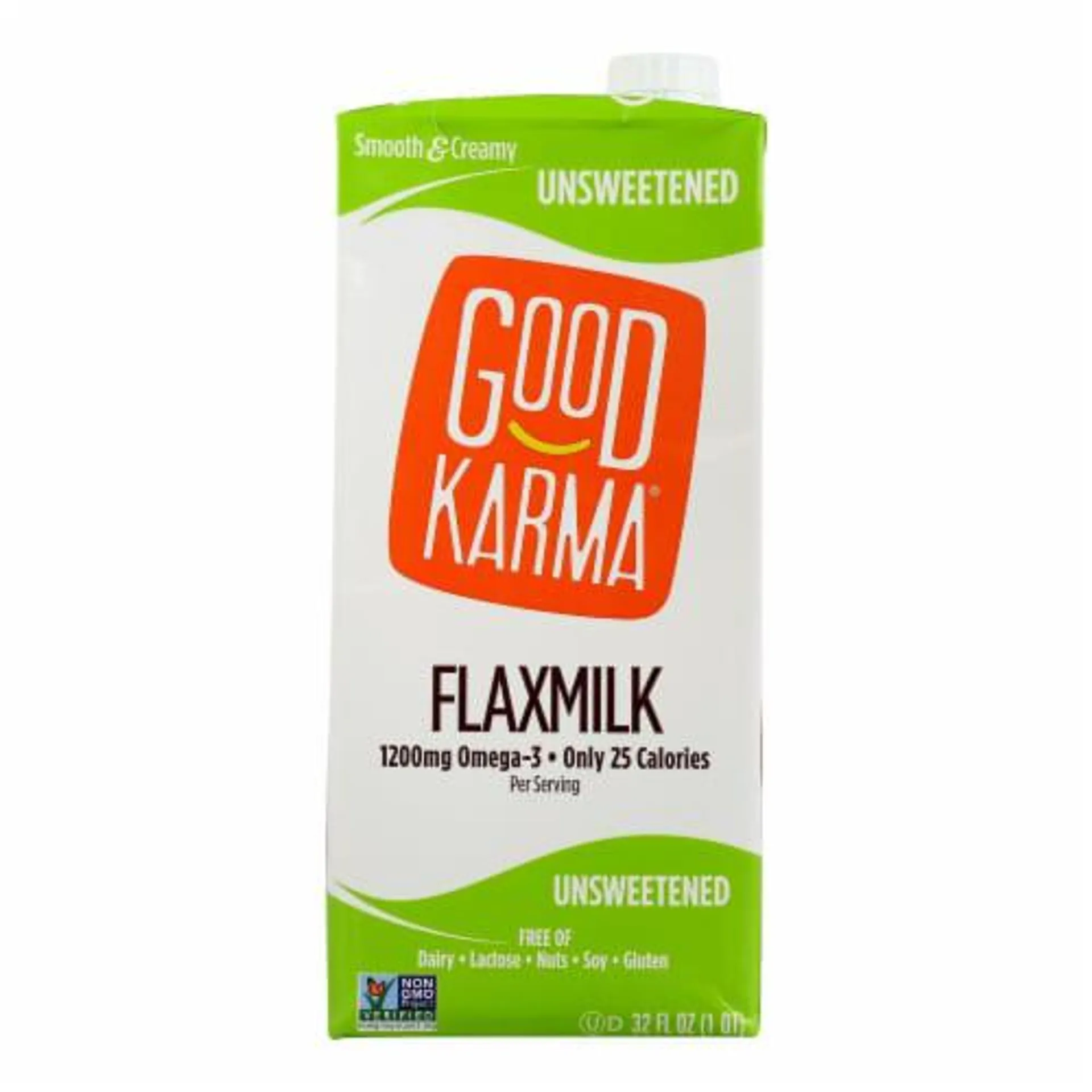 Good Karma - Flaxmilk Unsweetened 32 fl. oz (Pack of 6)