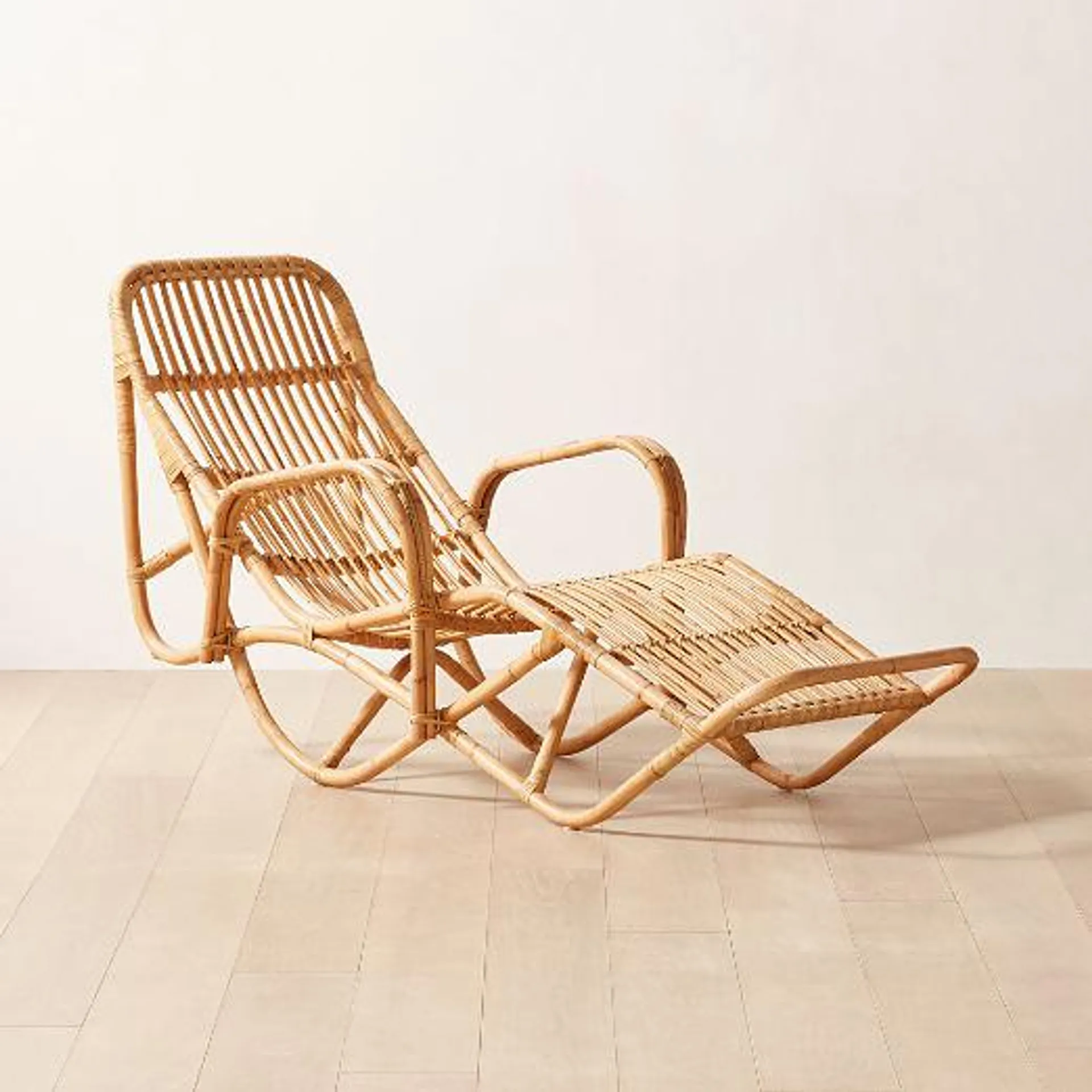 Wengler Reclining Rattan Chaise Lounge