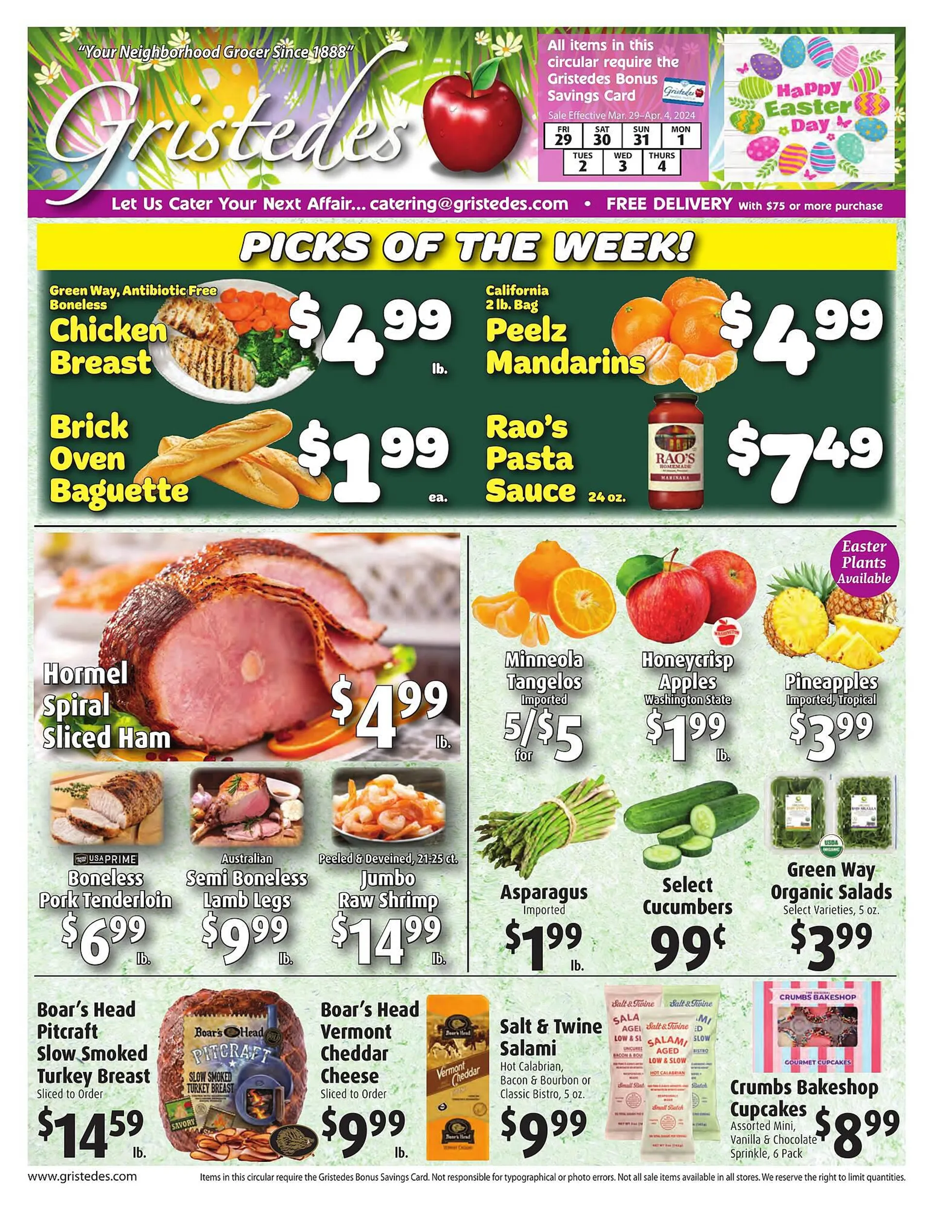 Weekly ad Gristedes Weekly Ad from March 29 to April 4 2024 - Page 1