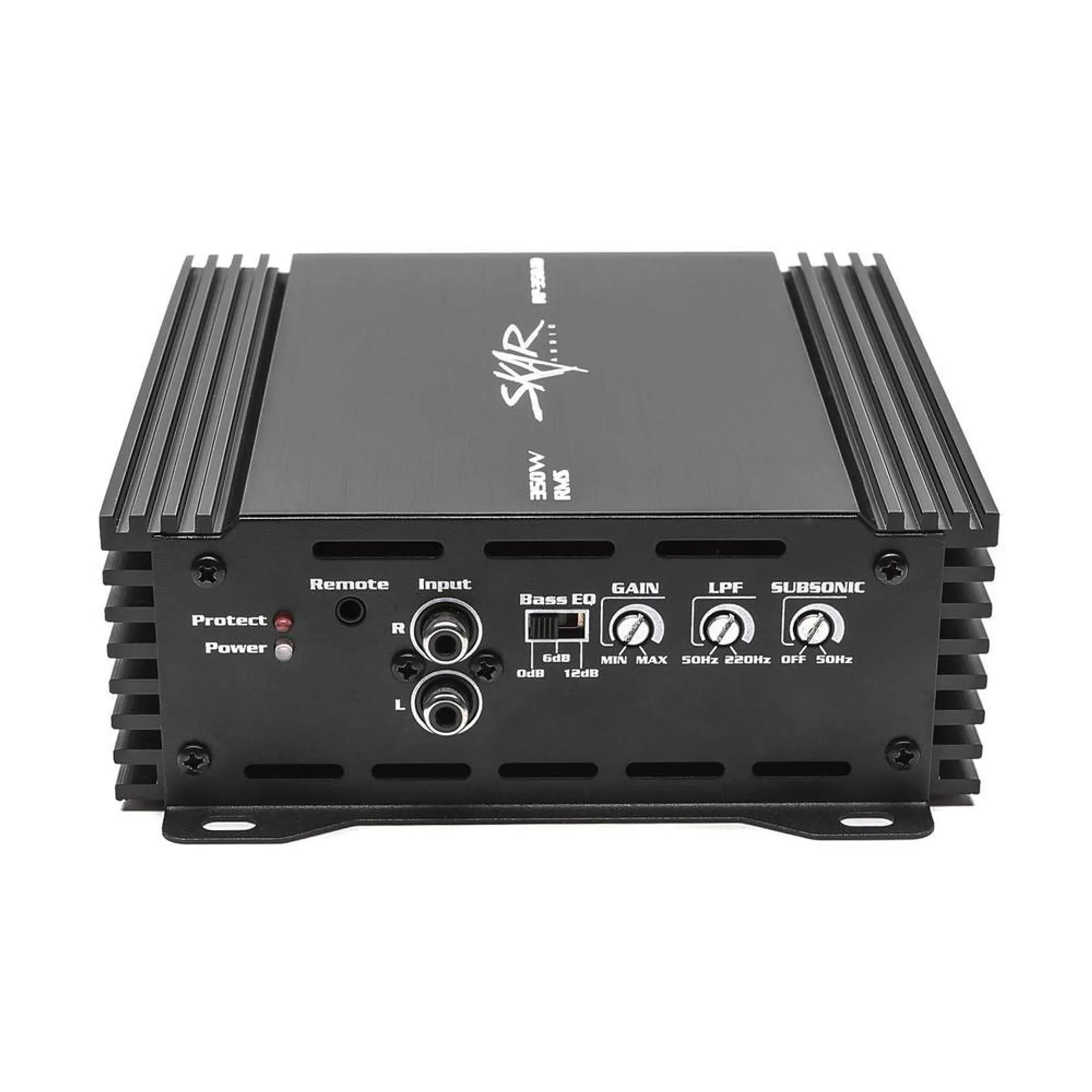 skar audio rp-350.1d monoblock class d mosfet amplifier with remote subwoofer level control, 350w