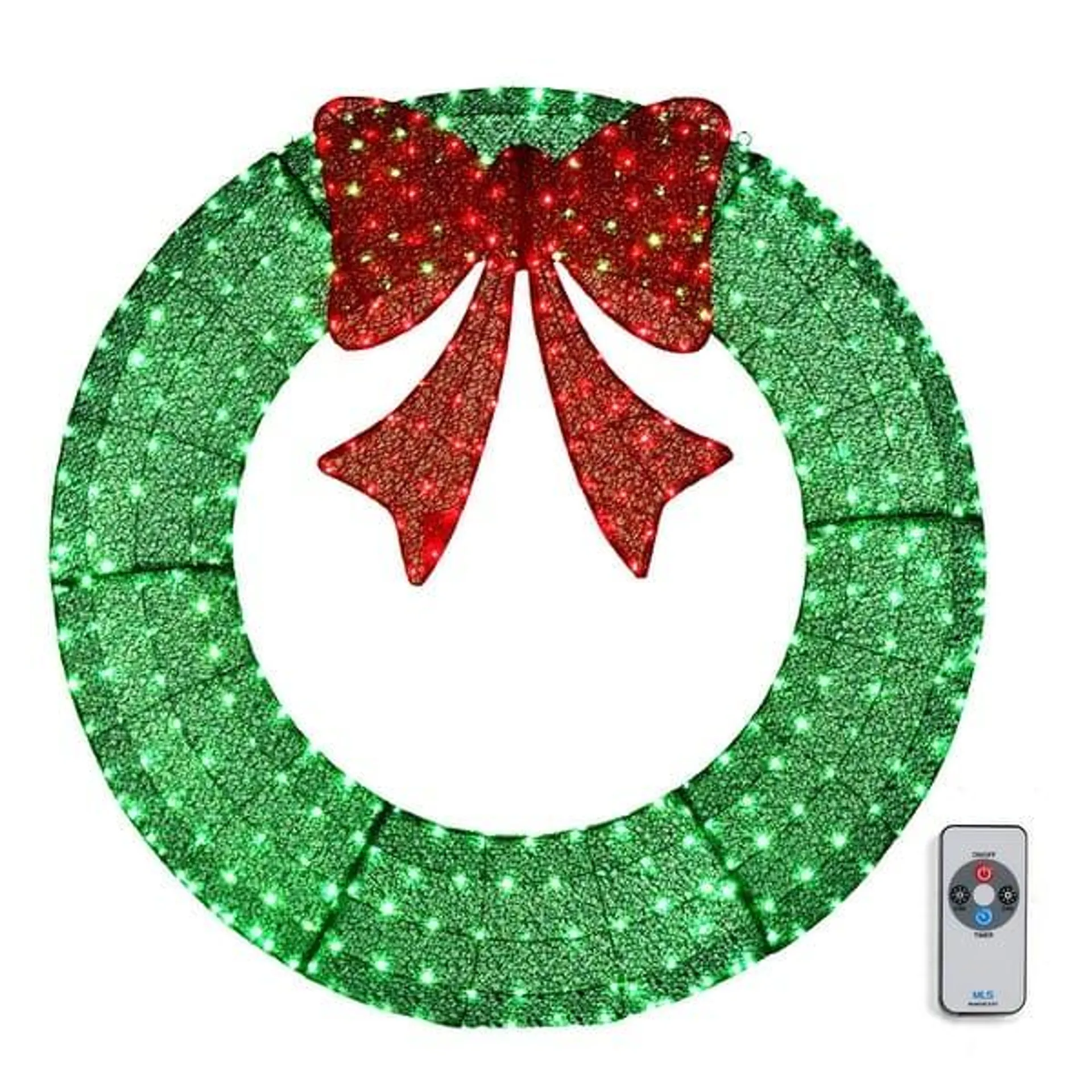 Pre-Lit Outdoor Christmas Wreath Decoration