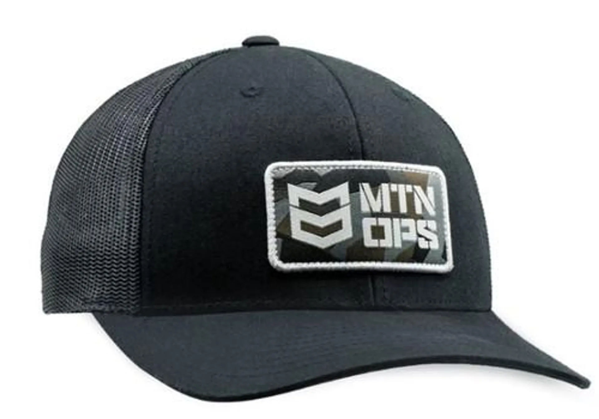 MTN Ops Men's Stacked Hat in Black Camo