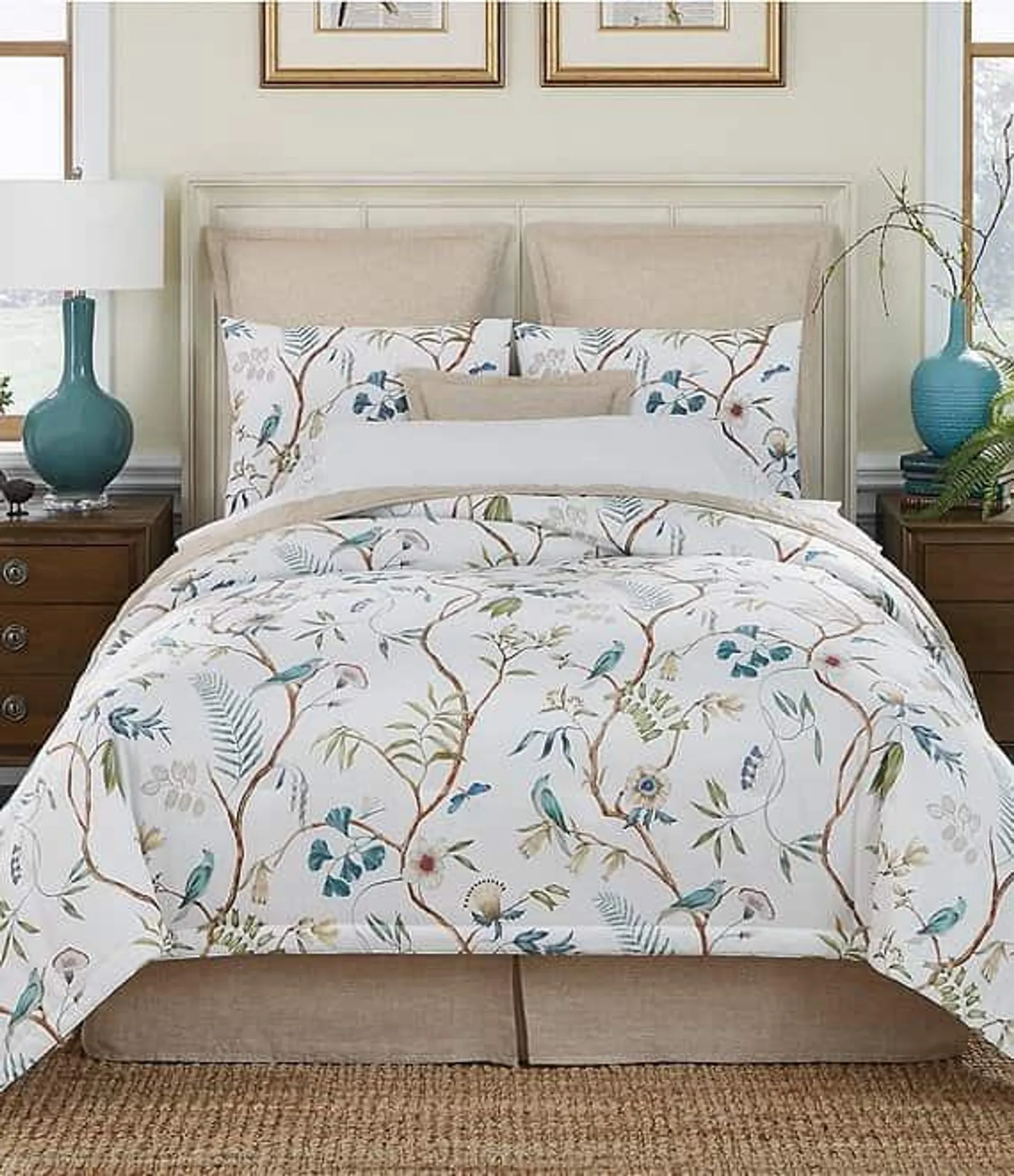 Vita Birds Floral Comforter Mini Set