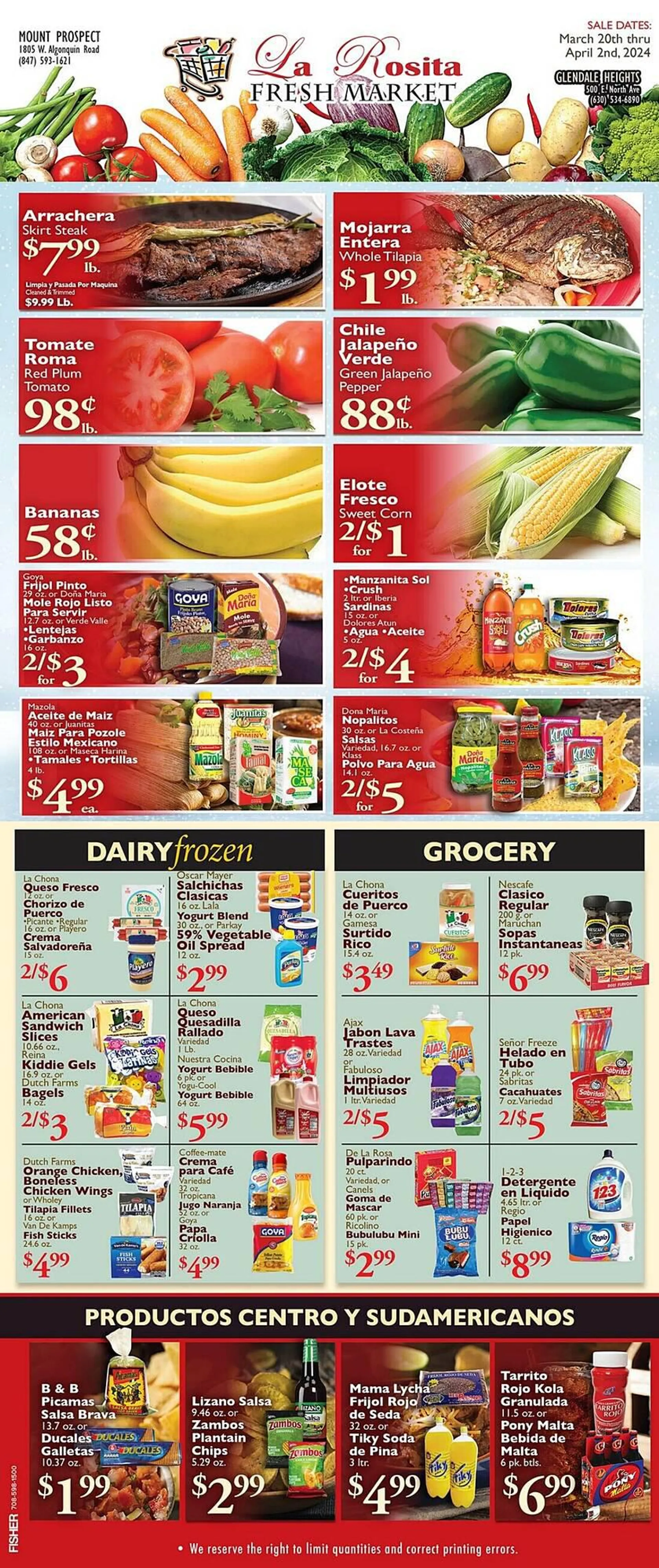 Weekly ad La Rosita Fresh Market Weekly Ad from March 27 to April 2 2024 - Page 1