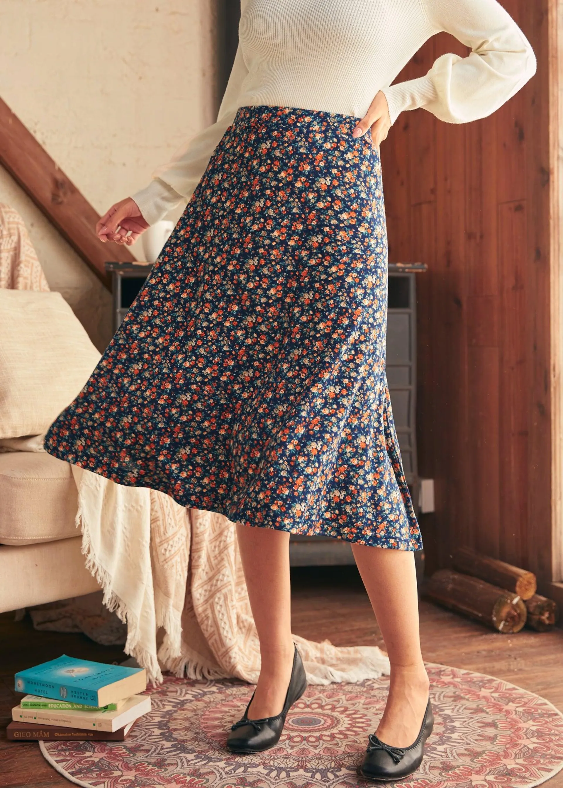 Excellence Attained Knit Midi Skirt