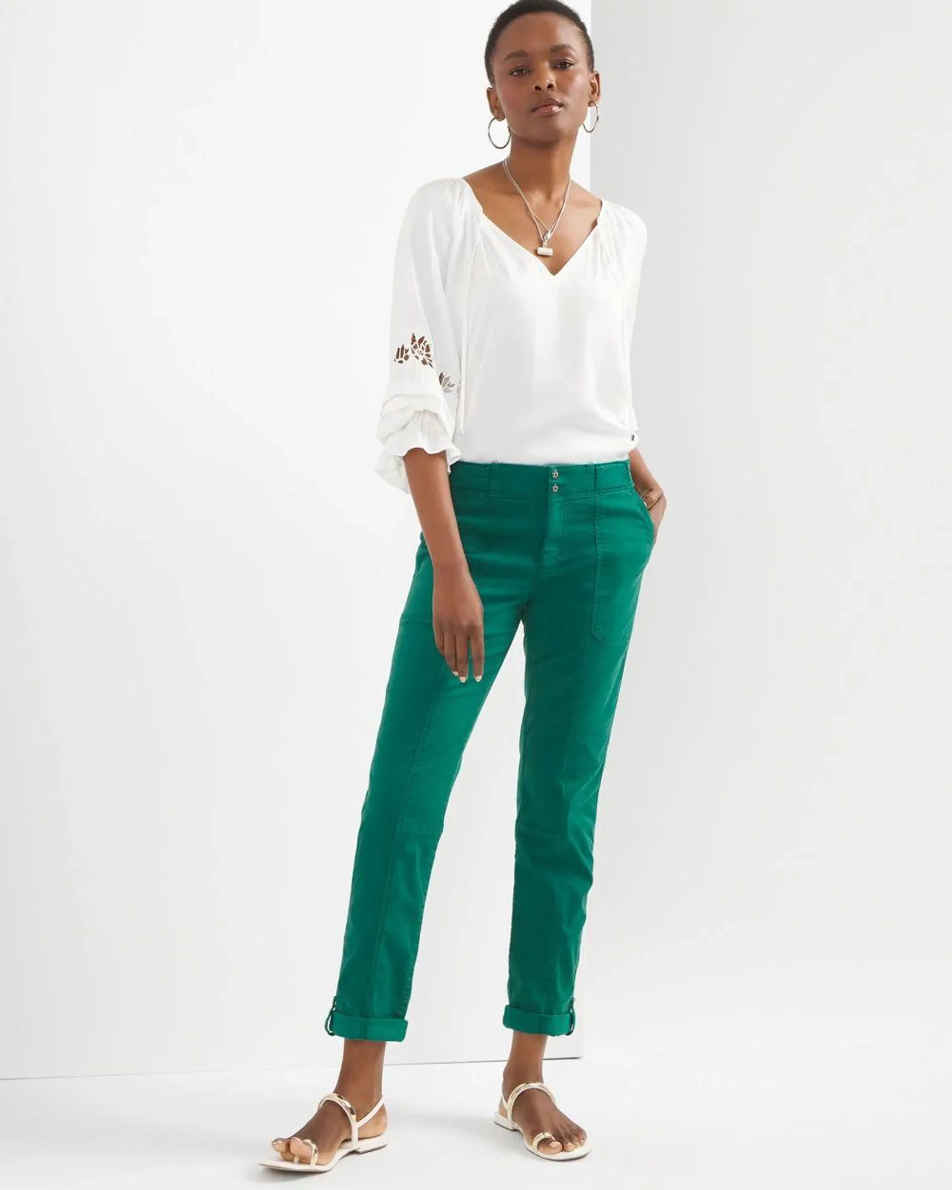 Mid-Rise Pret-A-Pedi Straight Crop Pants