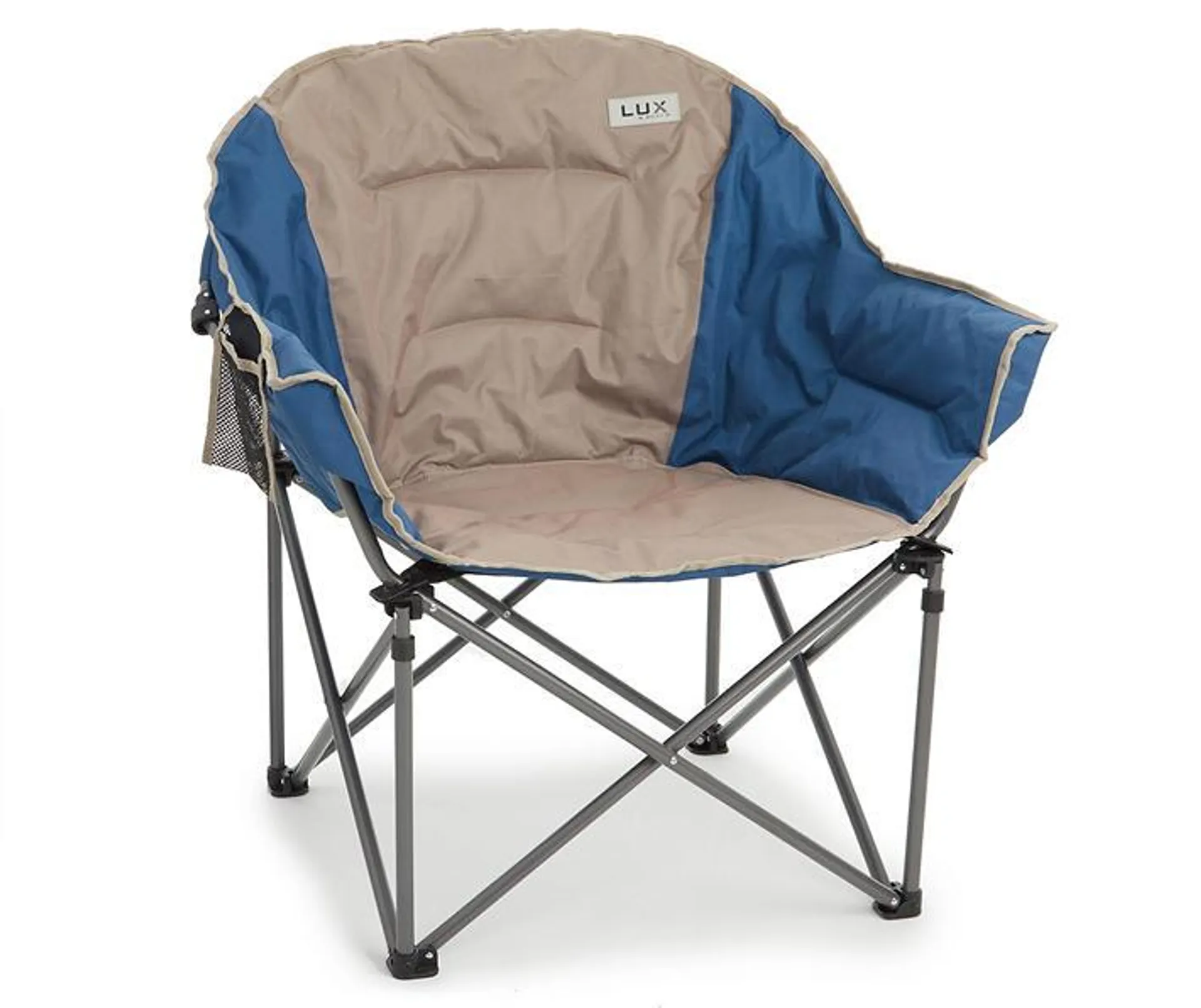 Lux Khaki Padded Folding Club Chair