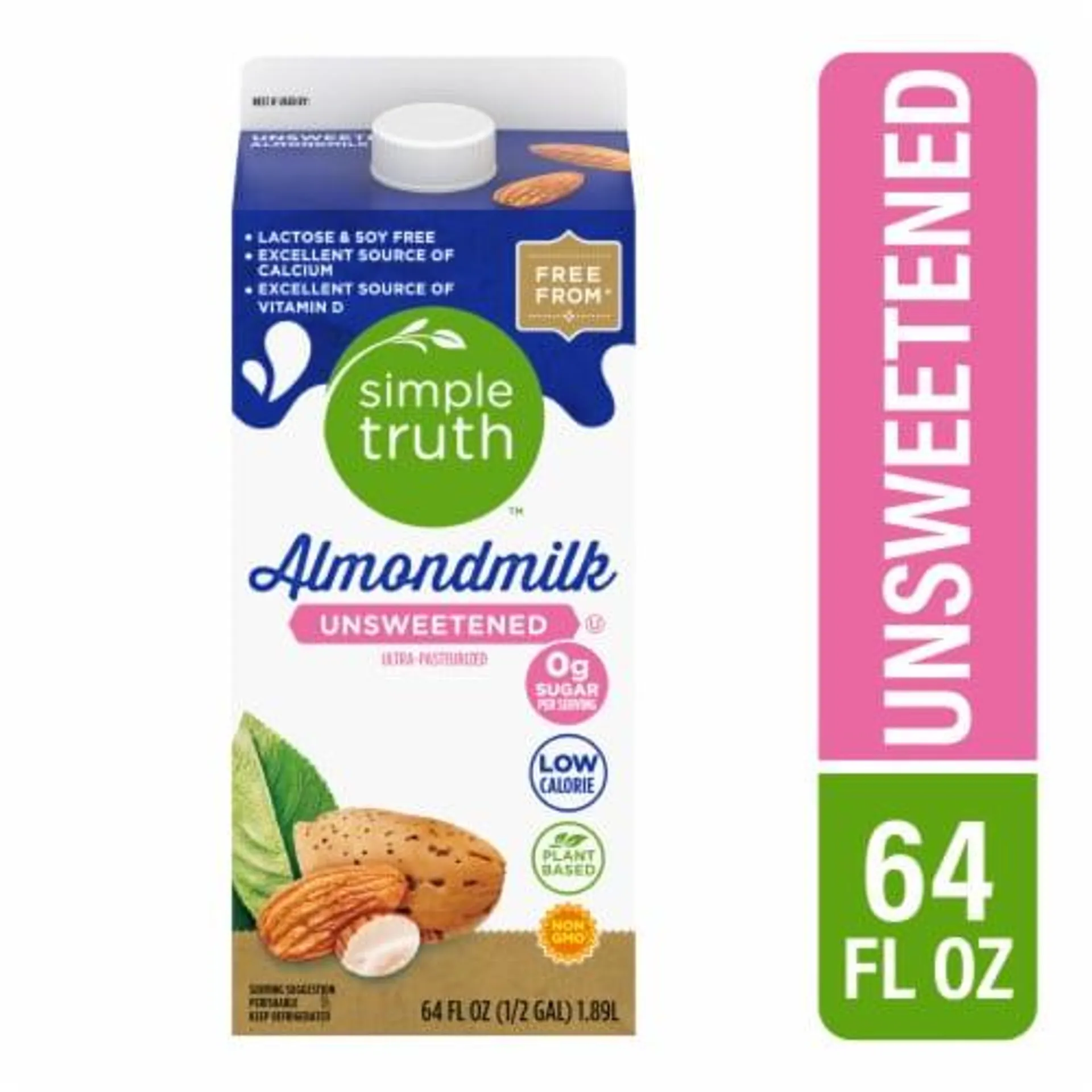 Simple Truth® Dairy Free Unsweetened Almond Milk Half Gallon