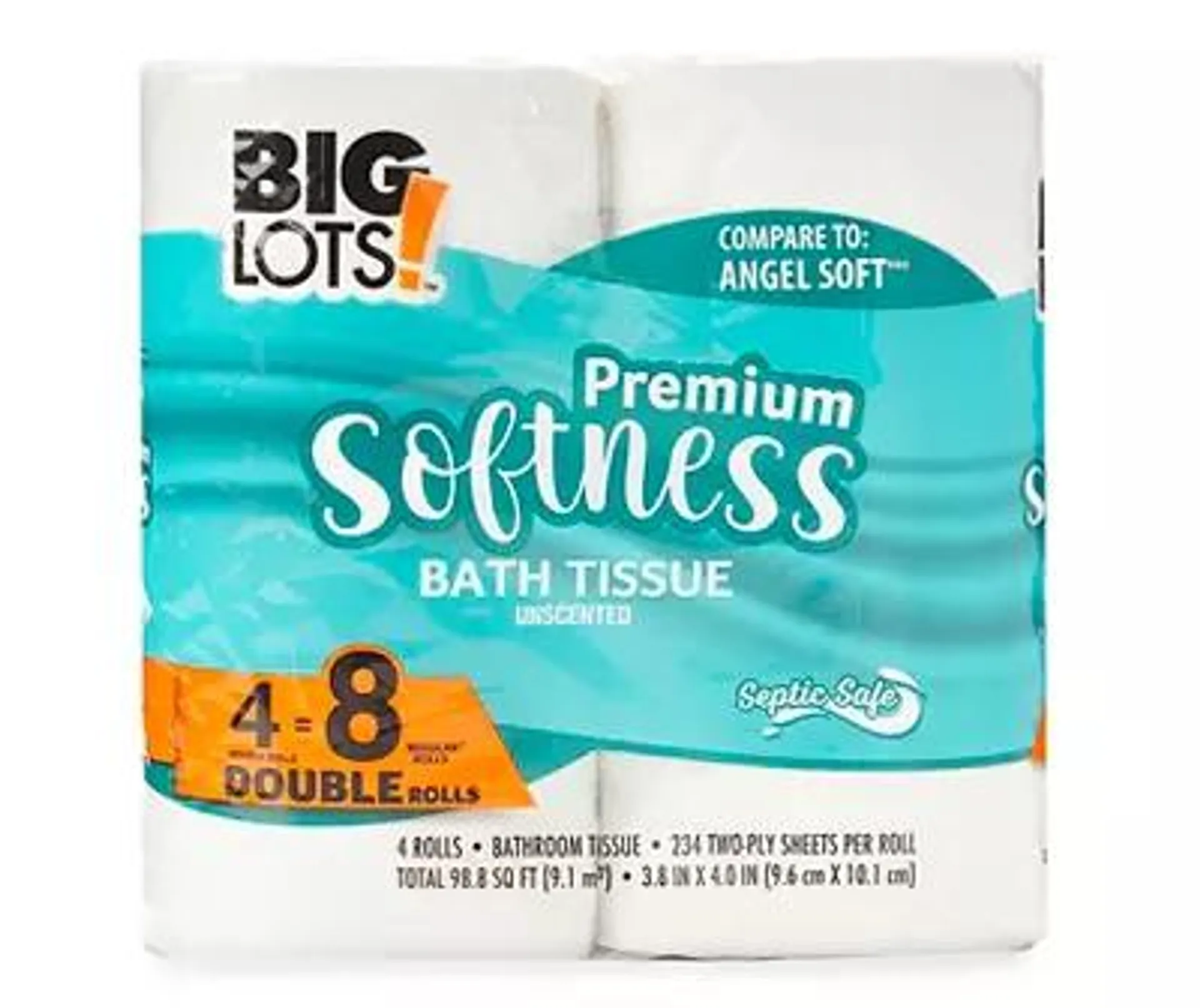 Premium Bath Tissue, 4 Double Rolls