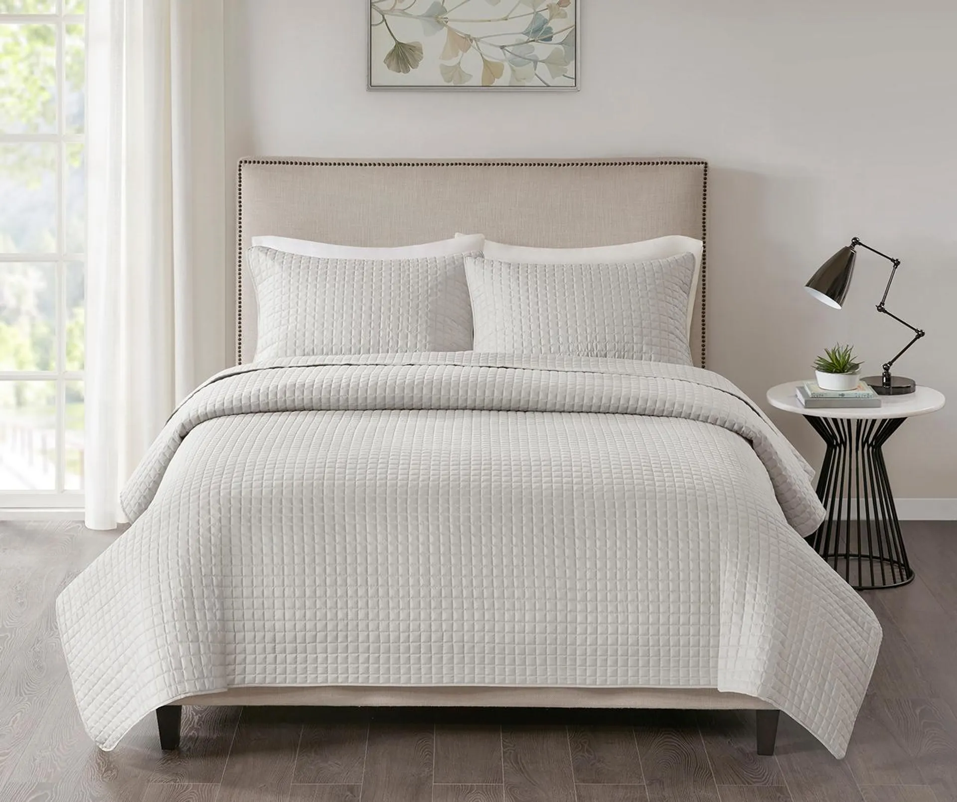 Trace Gray Full/Queen 3-Piece Coverlet Set