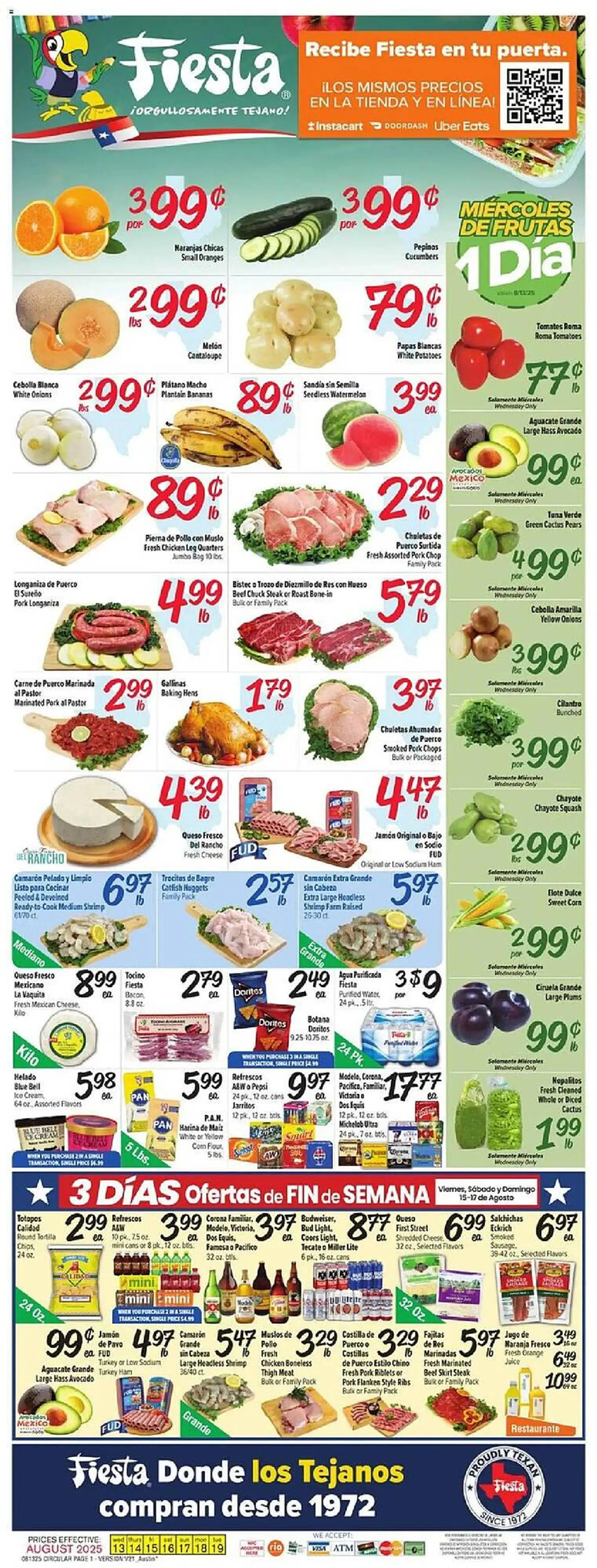 Weekly ad Fiesta Mart Weekly Ad from August 13 to August 19 2025 - Page 1