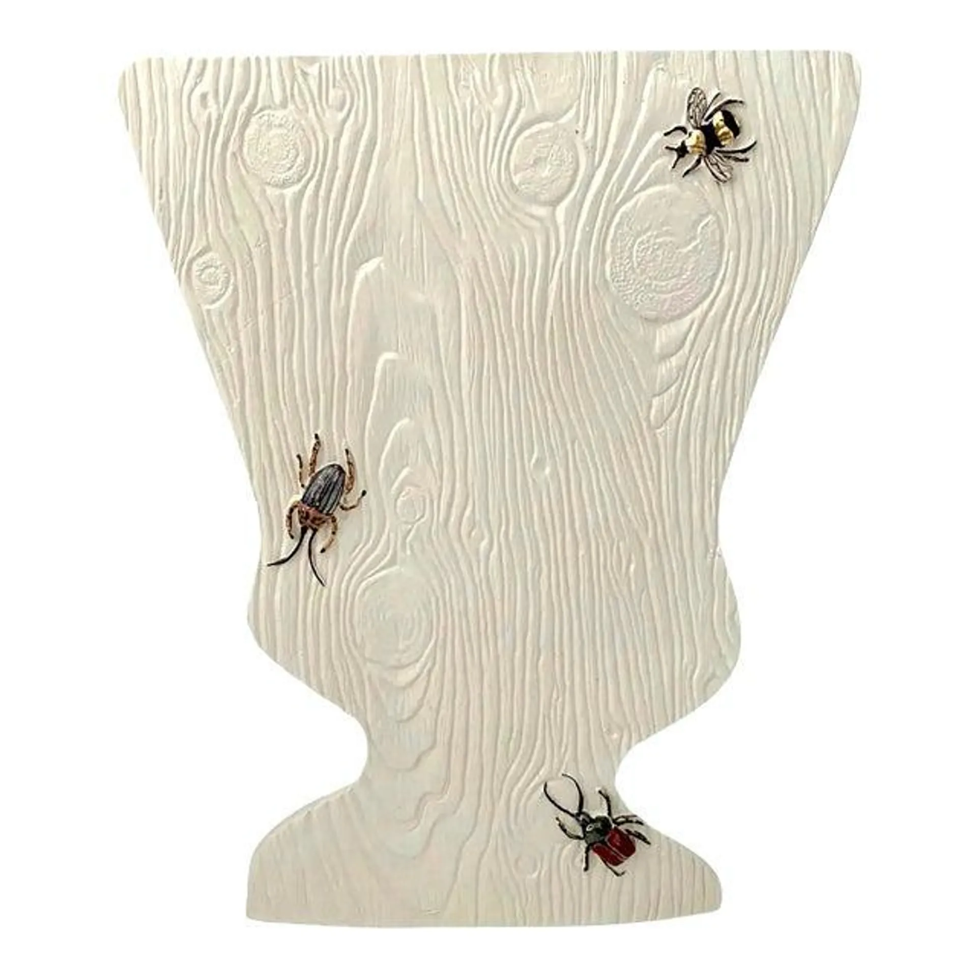 Liz Marsh Faux Bois Urn Shaped Silhouette Vase With Bugs