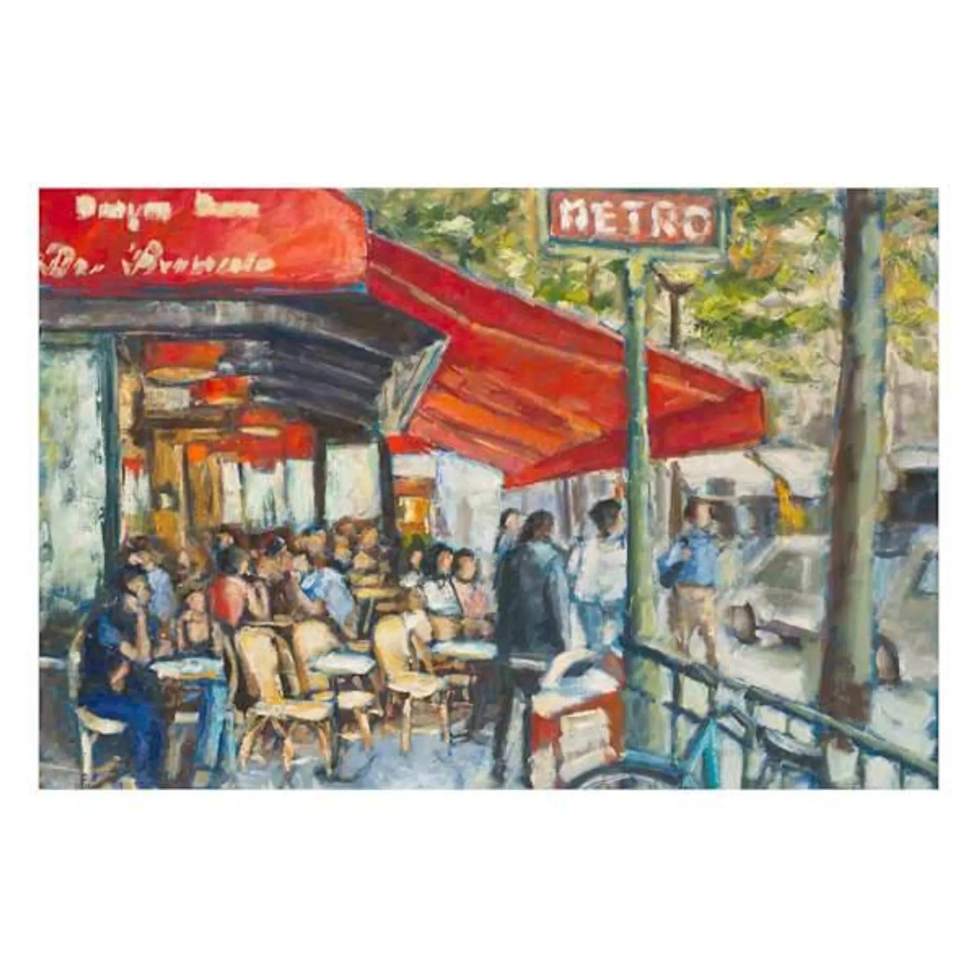 Outdoor Dining Canvas Wall Art, 36x24