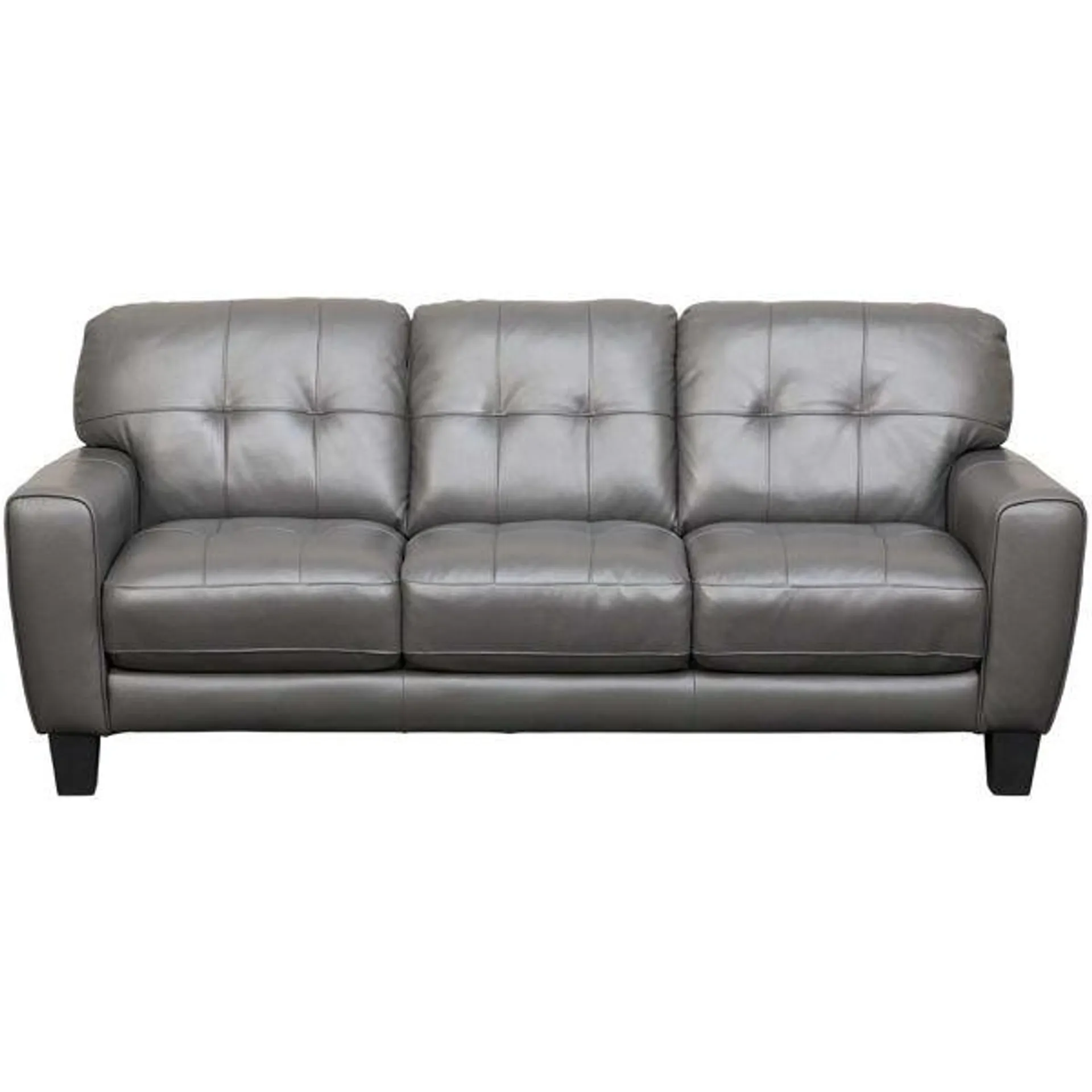 Aria Gray Leather Sofa