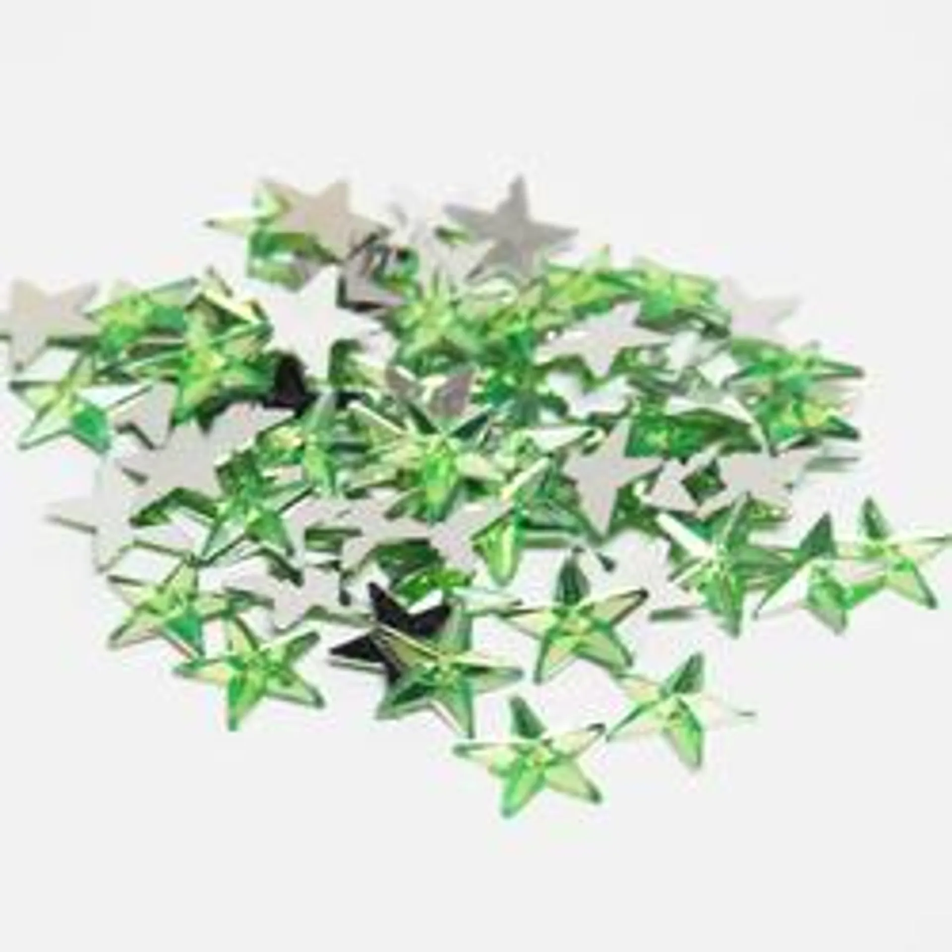 Apple Green Flat Back Star Rhinestones (Approx. 75 pieces)