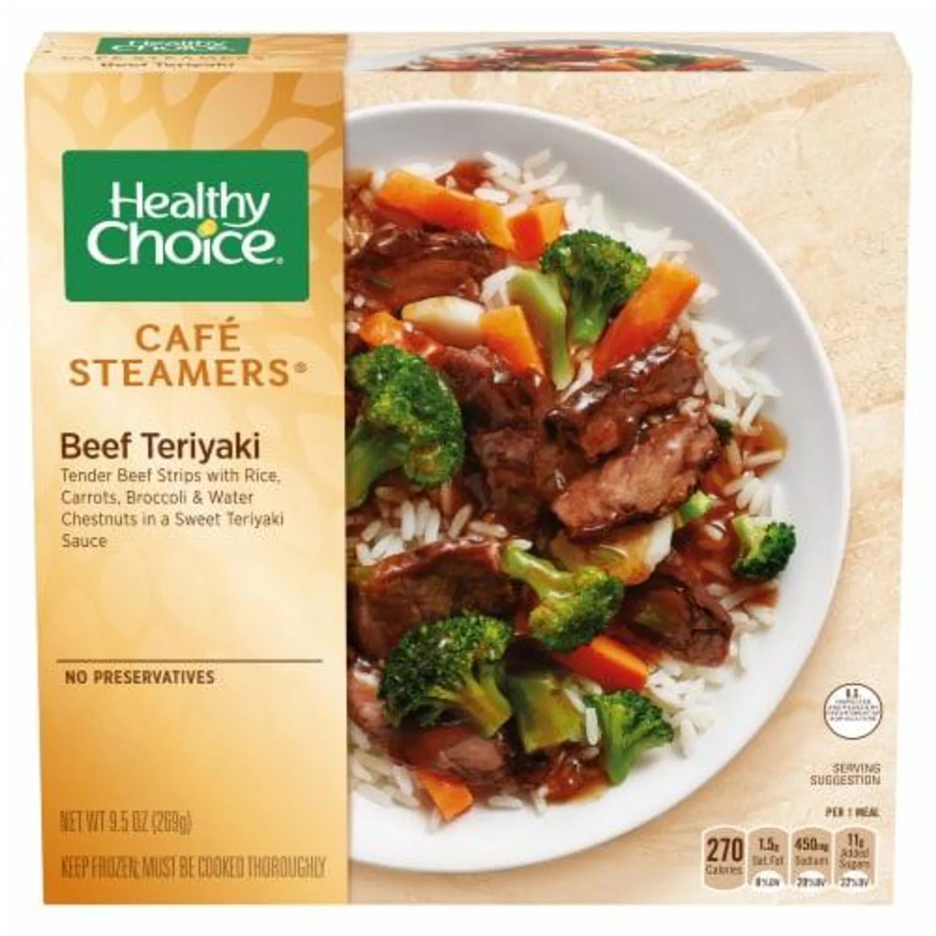 Healthy Choice Cafe Steamers Beef Teriyaki Frozen Meal