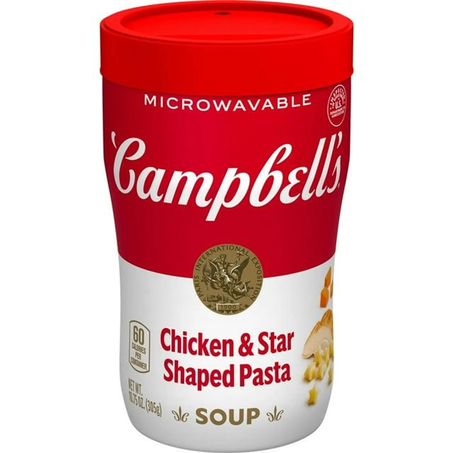 Campbell's Sipping Soup, Ready to Serve Chicken Soup & Star Shaped Pasta, 10.75 oz Microwavable Cup