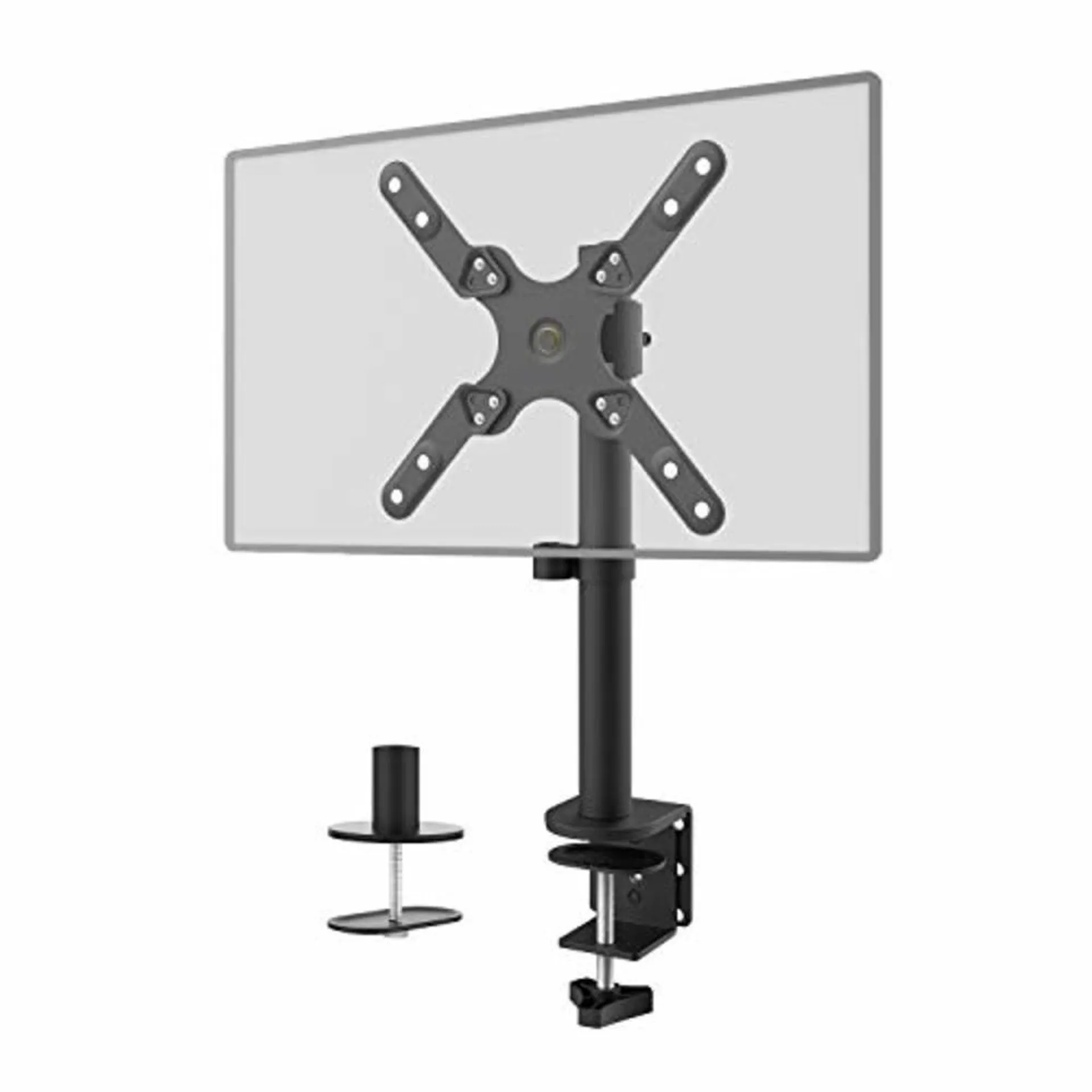 WALI Single LCD Monitor Desk Mount Fully Adjustable Fit One Screen 13 to 42 inch, 22 lbs. Weight Capacity (M001SXL), Black