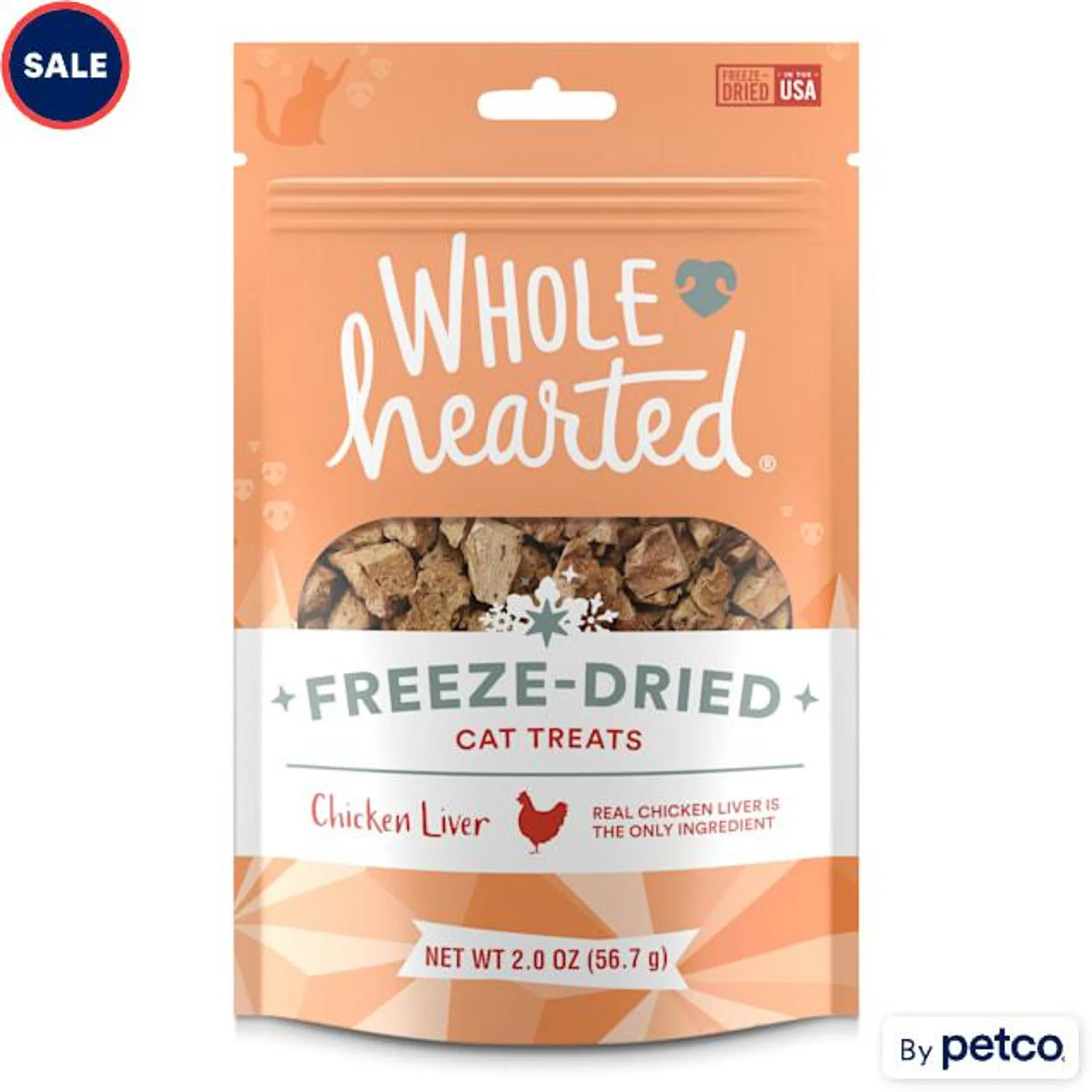 WholeHearted Chicken Liver Freeze-Dried Cat Treats, 2 oz.