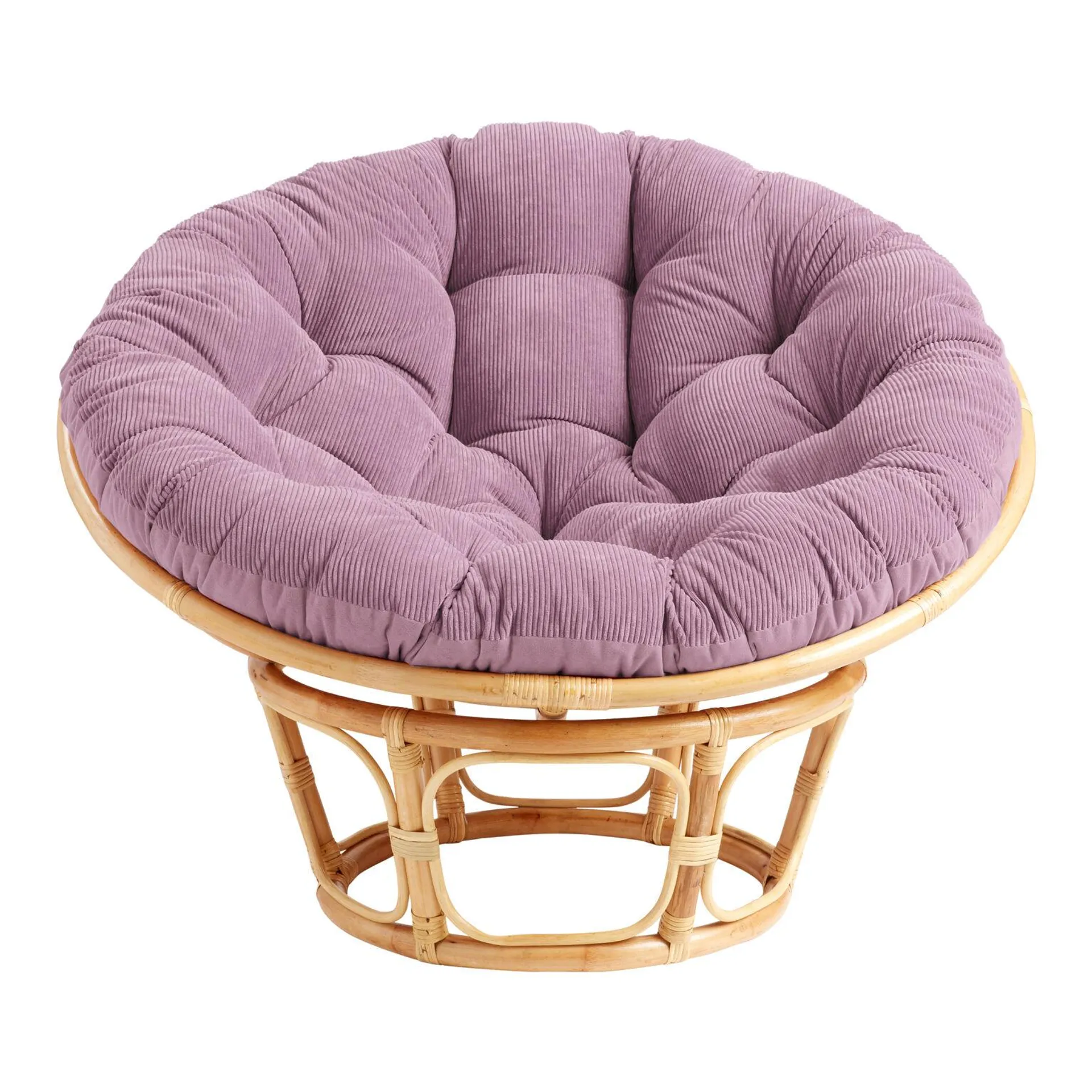 Papasan Chair Frame and Corduroy Cushion Collection