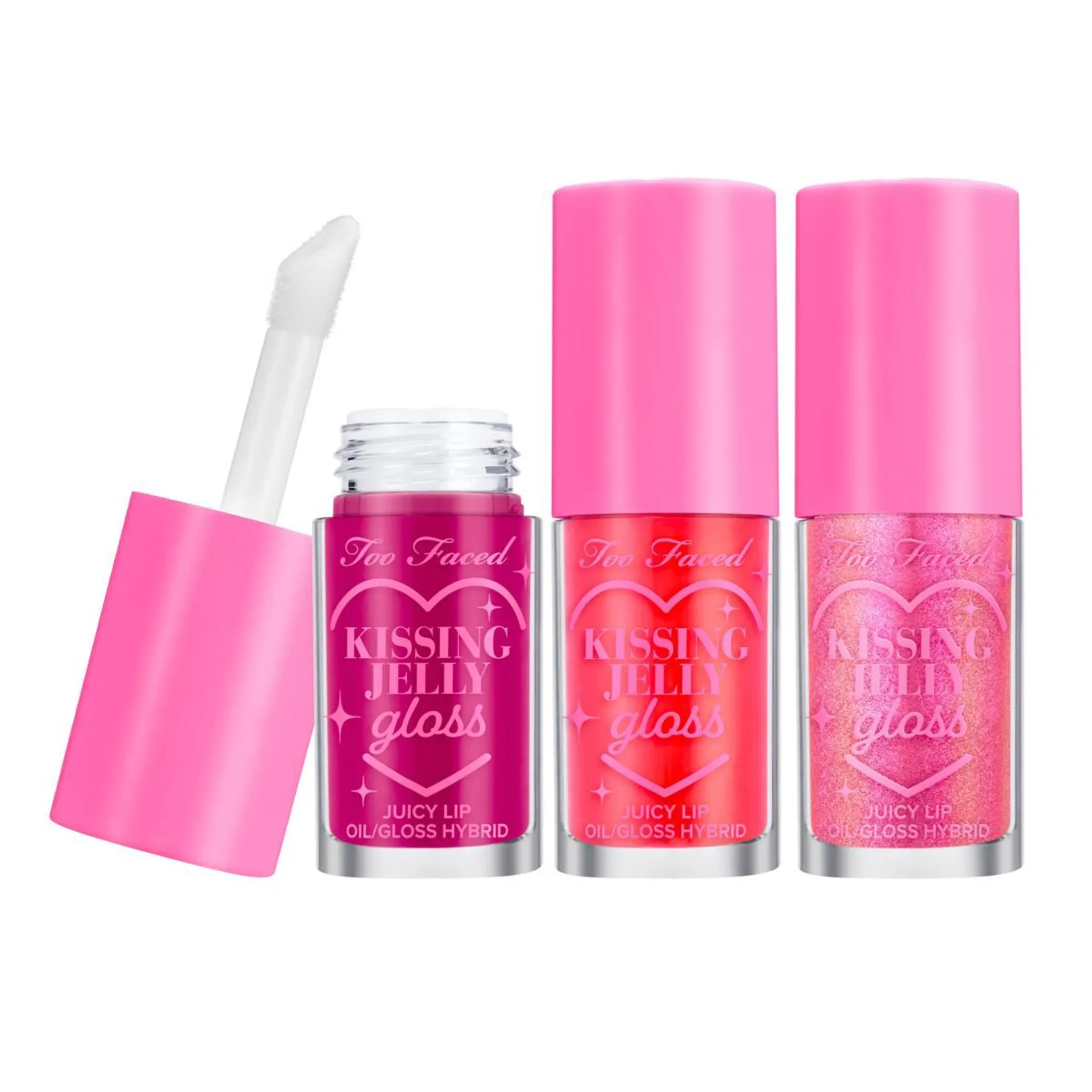 Too Faced 3-piece Kissing Jelly Lip Oil Gloss