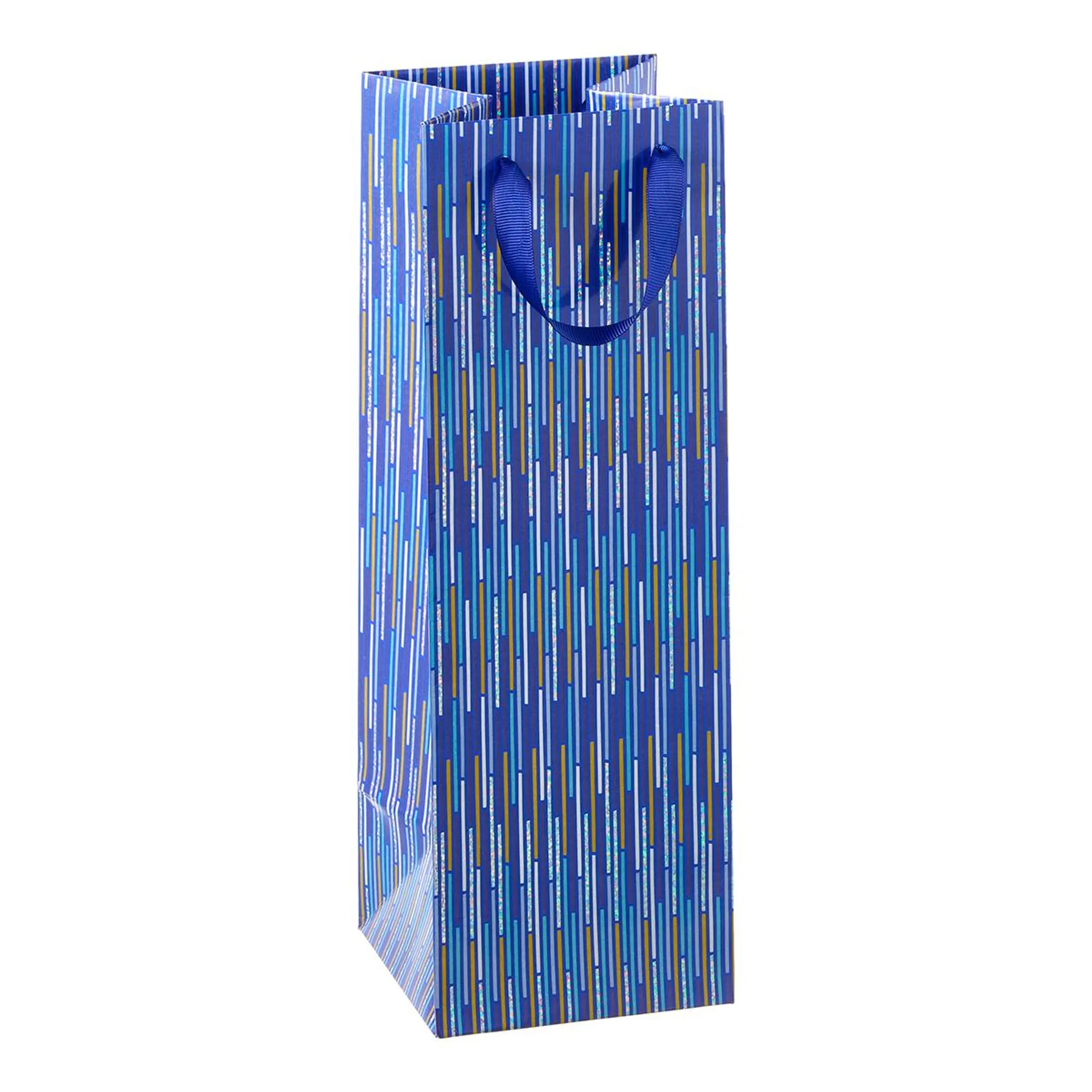 Design Design Bottle Tote Rhythm Gold Stripe Blue