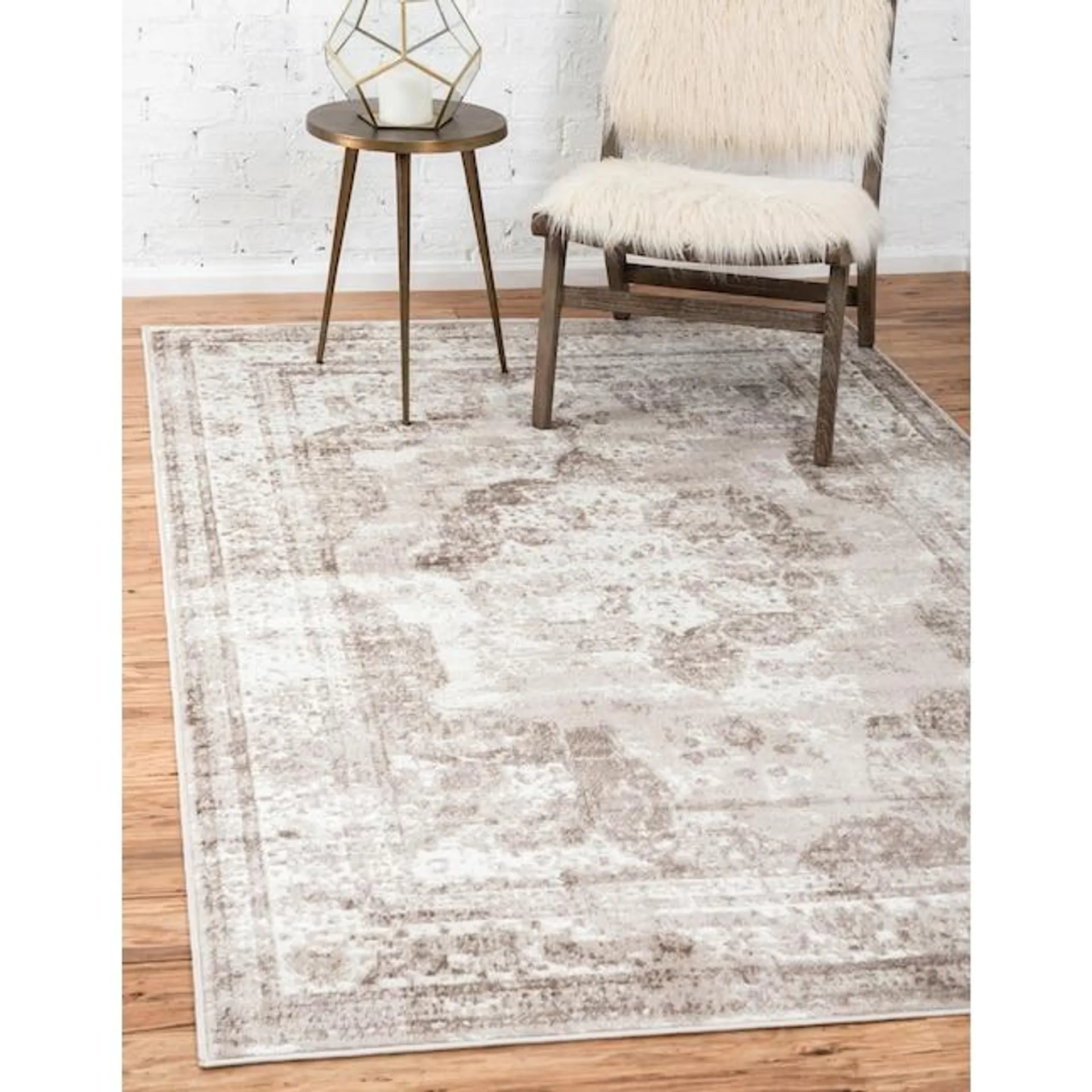 Unique Loom Salle Garnier Sofia 9 X 12 (ft) Beige Indoor Medallion Oriental Area Rug