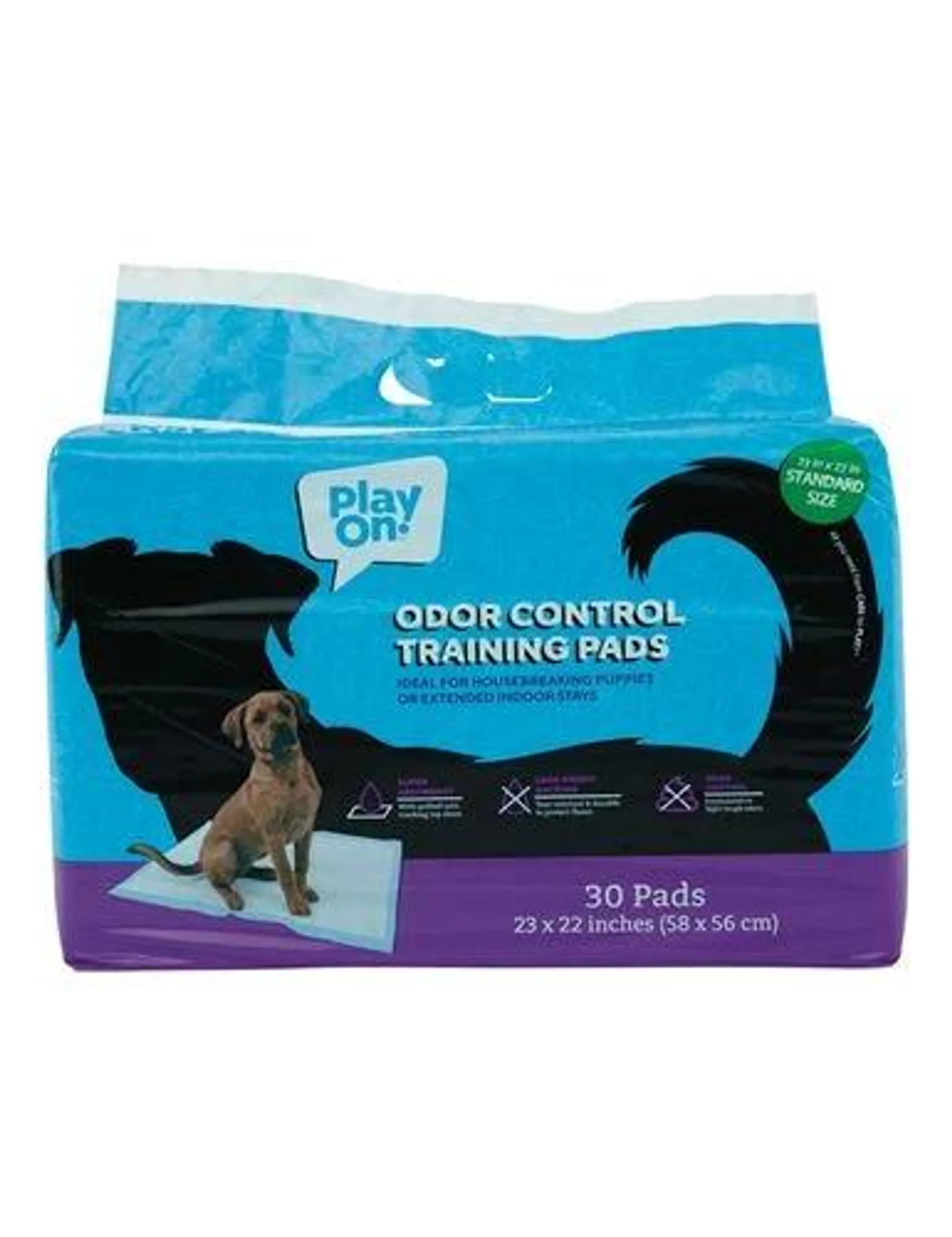 Play On Odor Control Training Pad, 30 Count, 22" x 23"