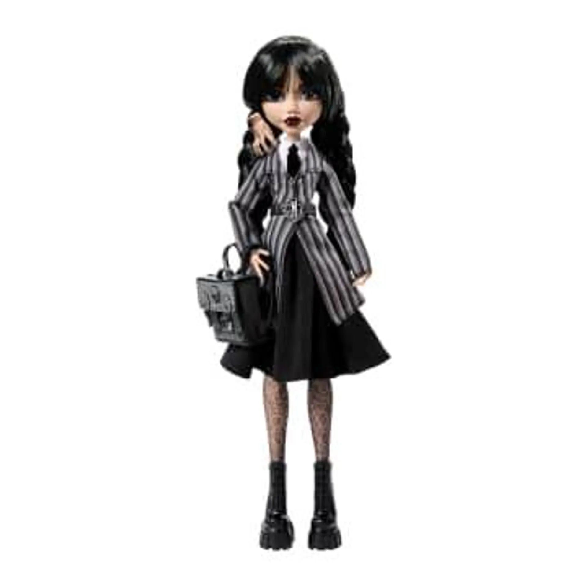 Monster High Wednesday Collectible Doll, Wednesday Addams in Nevermore Academy Uniform With Thing