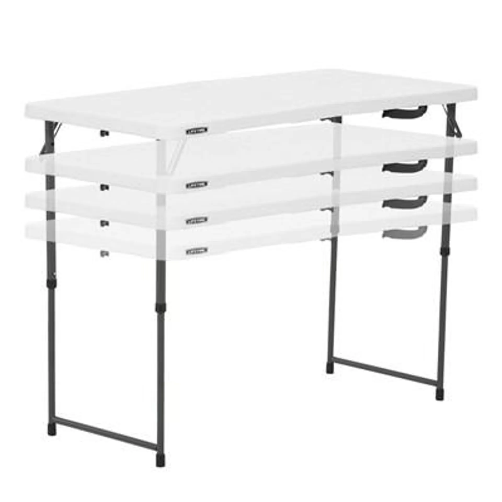 Lifetime 4-Foot Adjustable Fold-In-Half Table (Light Commercial)