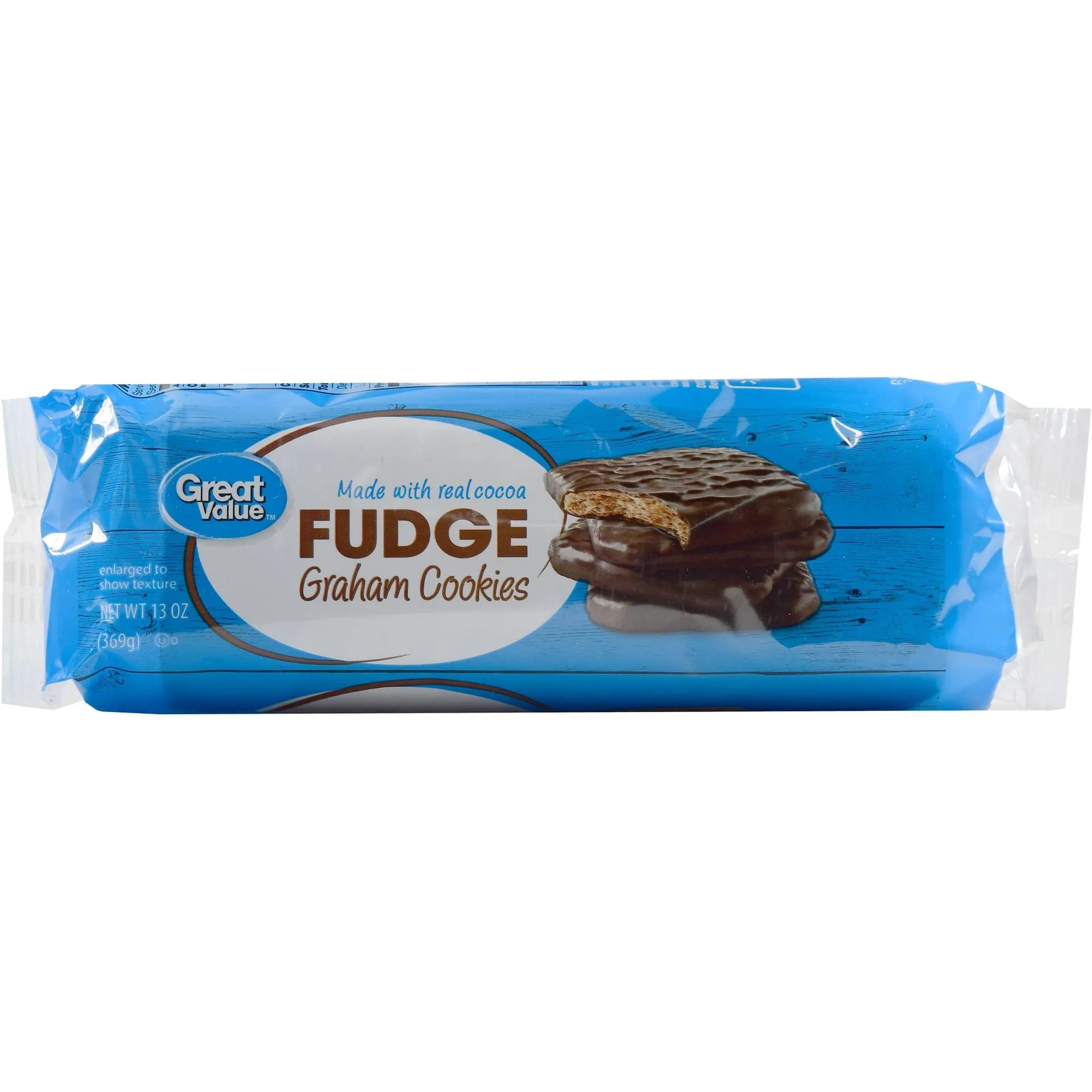 Great Value Fudge Graham Cookies, 13 oz