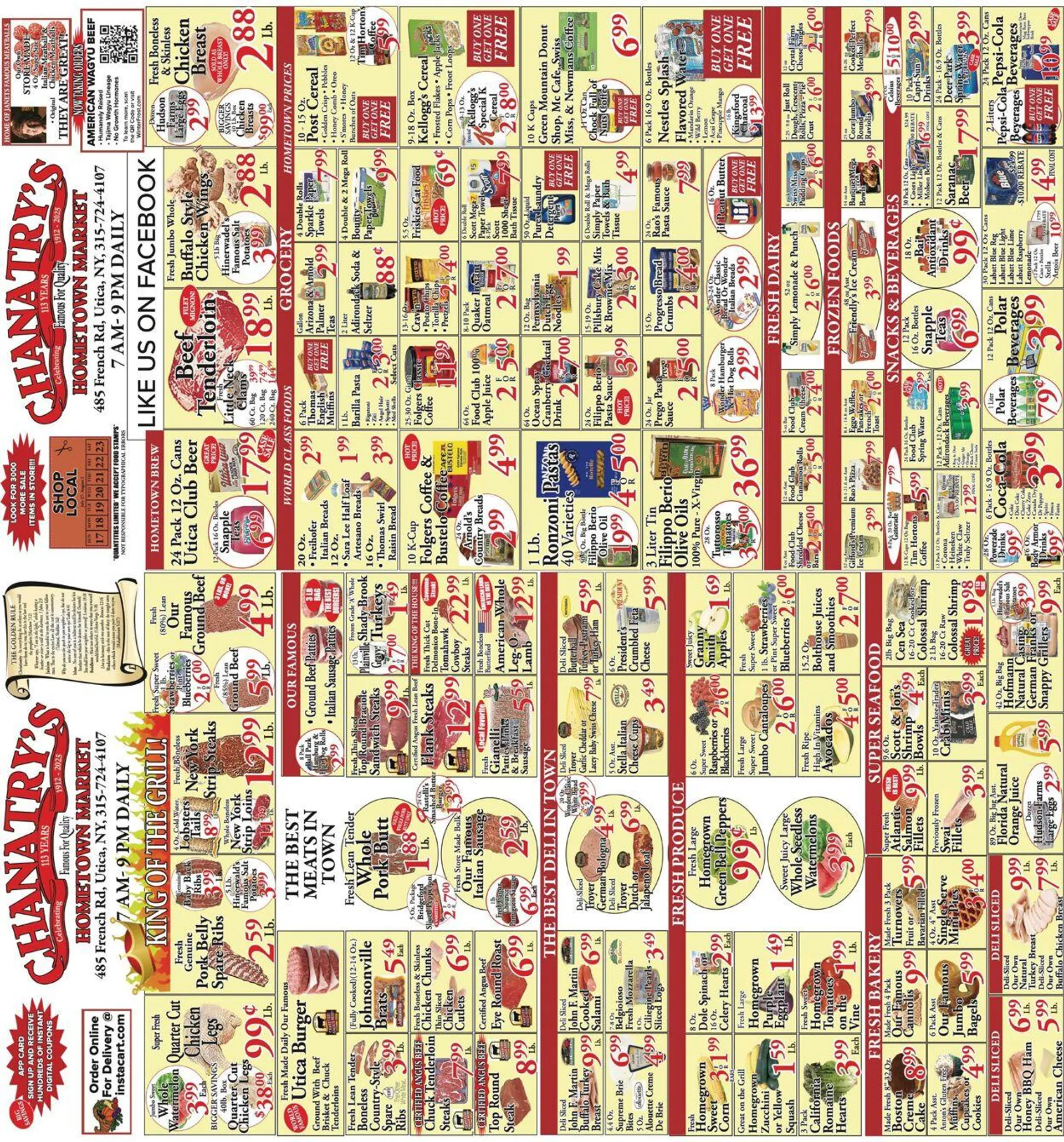 Weekly ad Chanatry's Hometown Market from August 20 to September 3 2025 - Page 1
