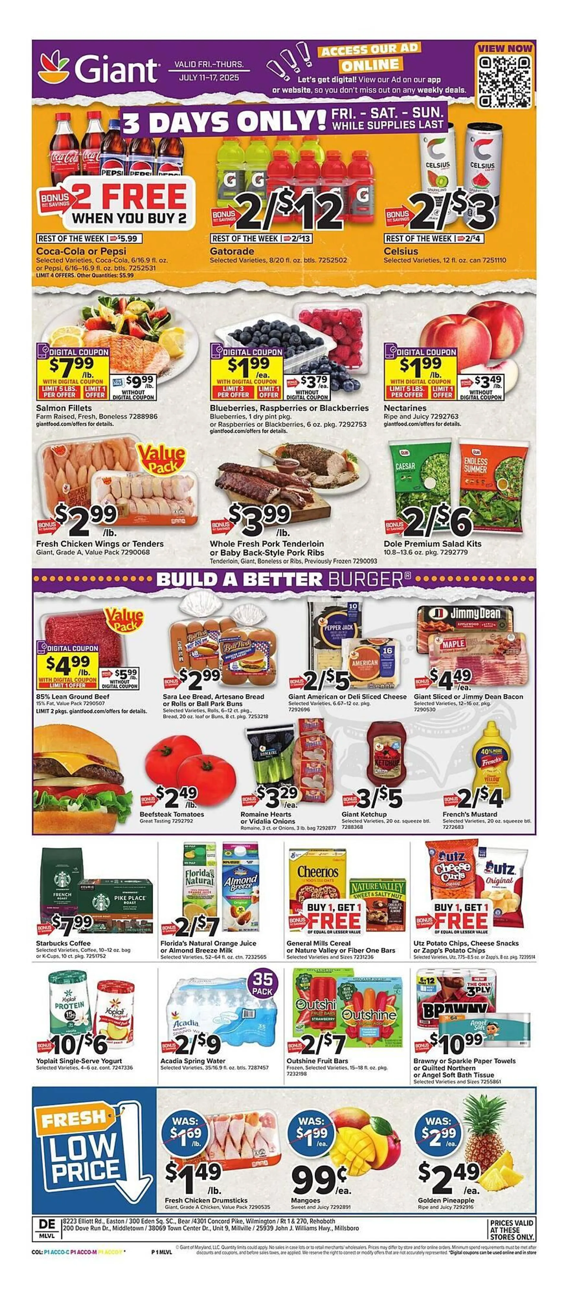 Weekly ad Giant Food Weekly Ad from July 11 to July 17 2025 - Page 1