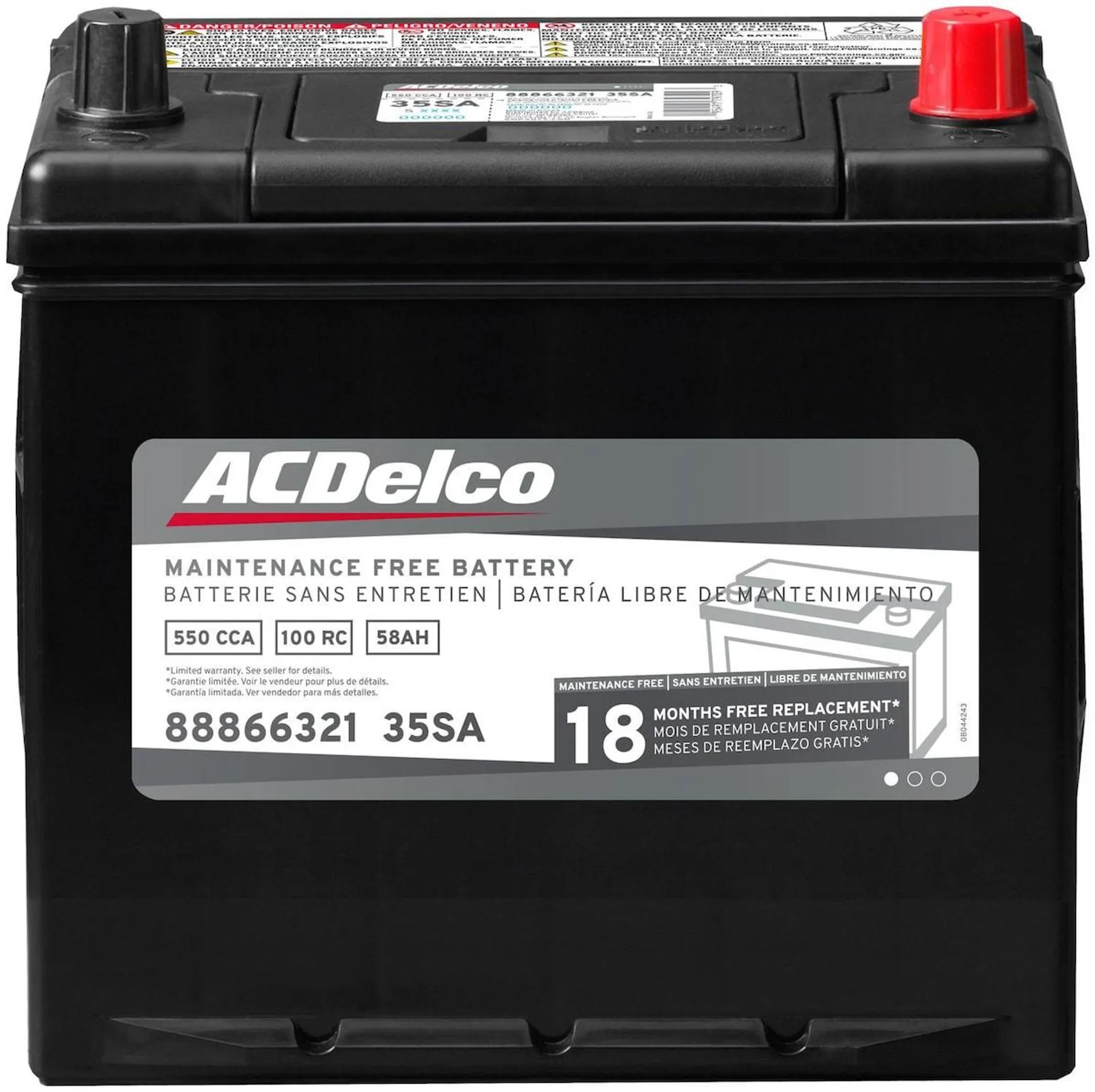 ACDelco Standard Flooded Top Post Battery - 35SA